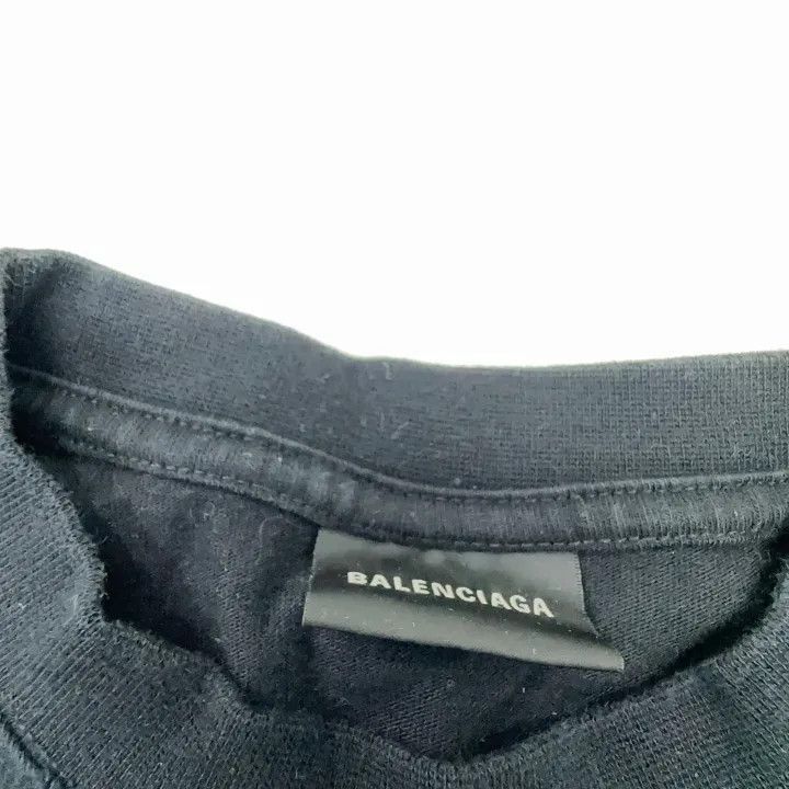 Balenciaga Balenciaga Black Short Sleeve Logo T-Shirt 0079-2507 Size S / US 4 / IT 40 - 6 Thumbnail