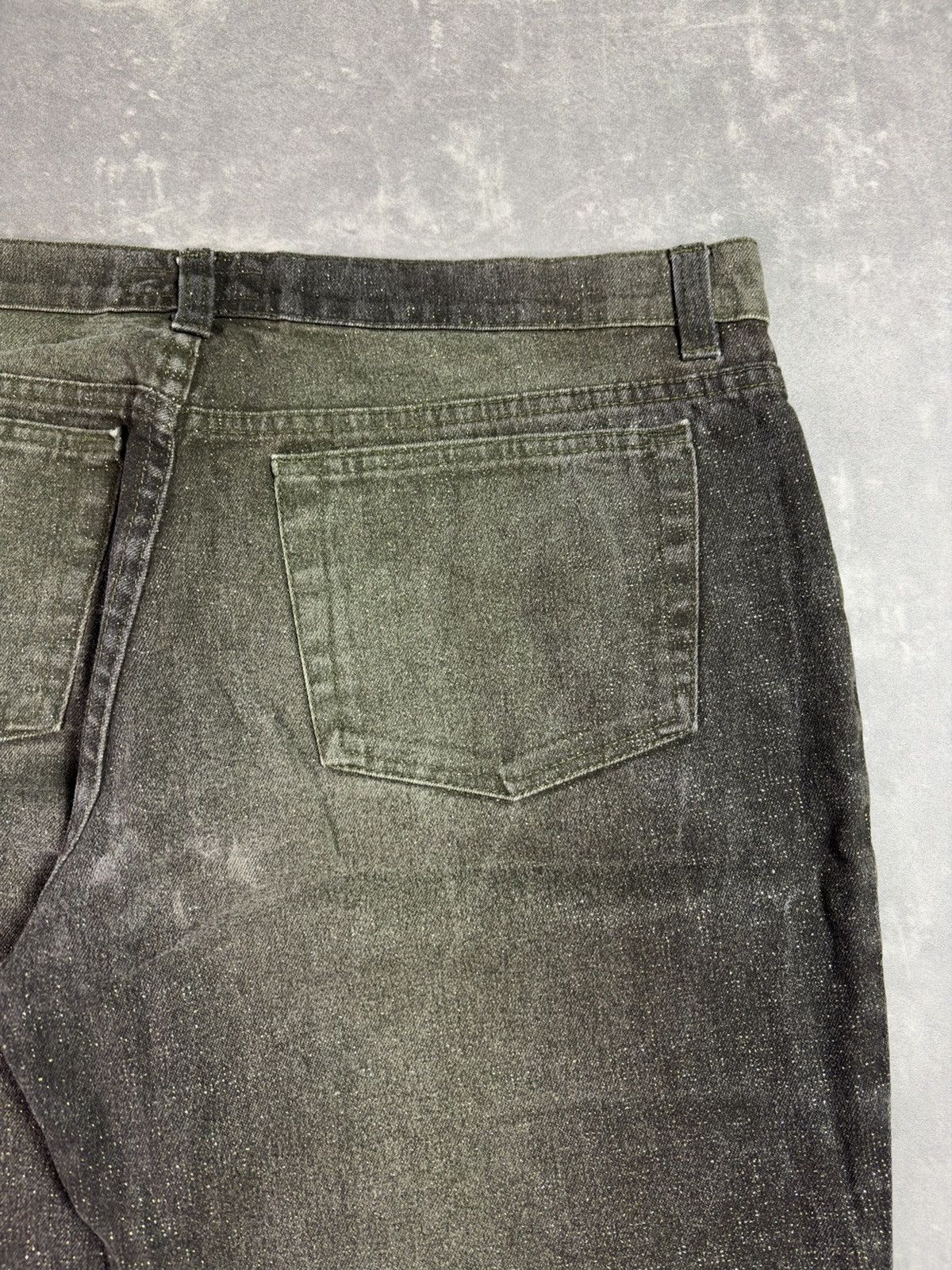Roberto Cavalli 90s Roberto Cavalli Glitter Faded Wide Leg Denim Jeans XL Size US 34 / EU 50 - 13 Thumbnail