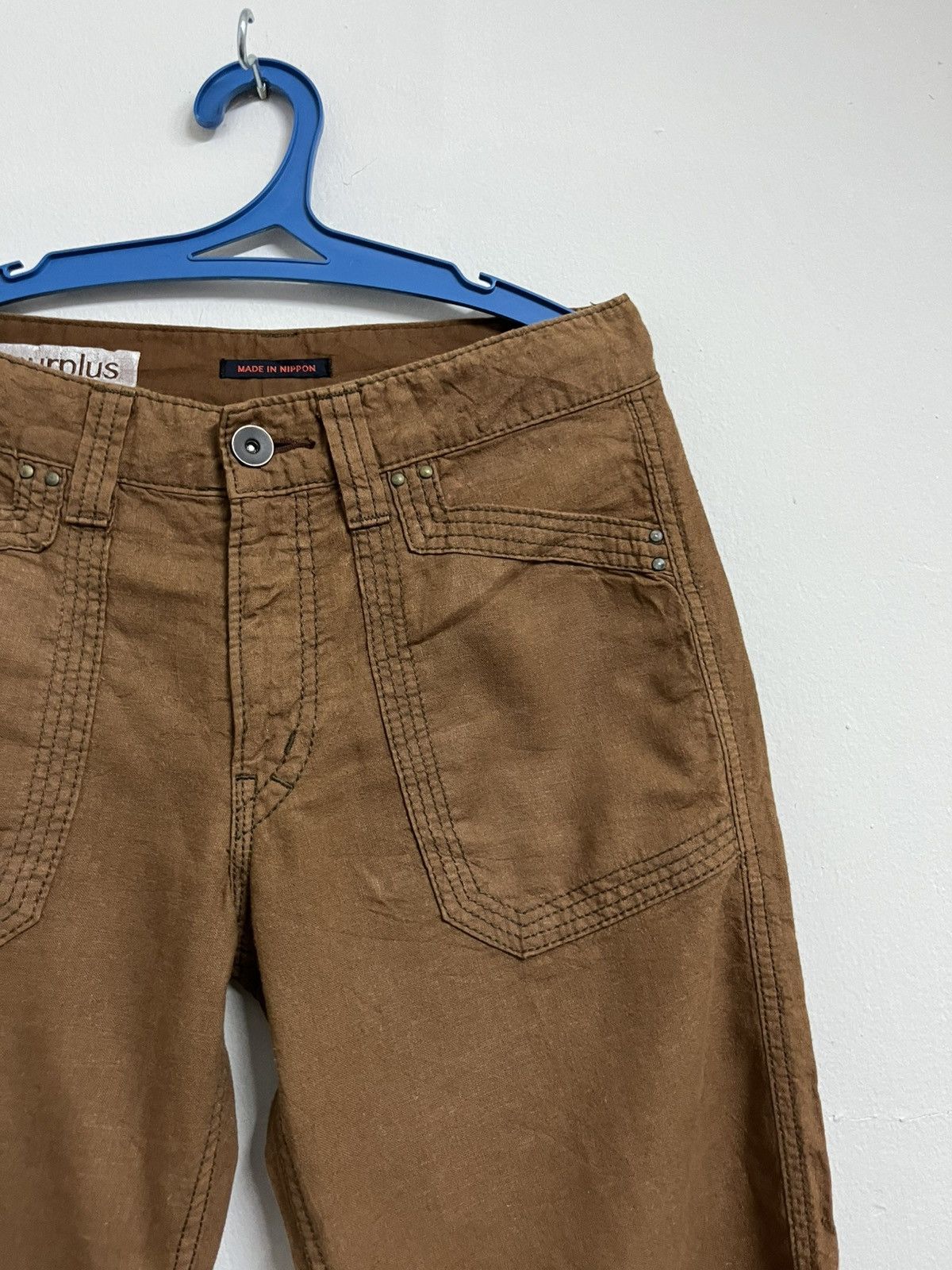 Japanese Brand 🔥 SURPLUS X BLUE WAY JAPANESE DESIGNER FLARE BUSHPANT DESIGN Size US 31 - 5 Thumbnail