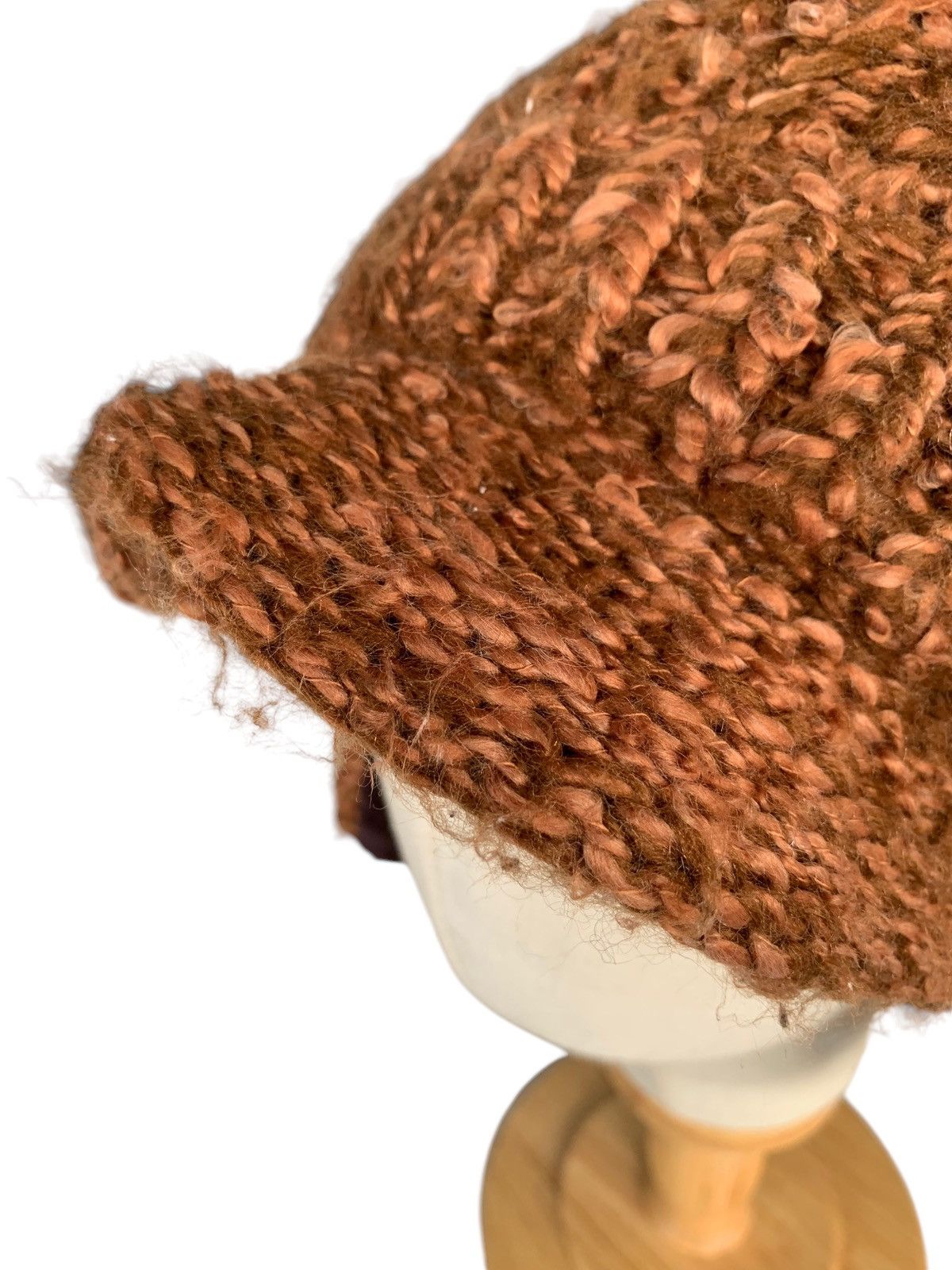 Japanese Brand Knitted Wool Earflap Hairy Rare Beanie Hats Size ONE SIZE - 8 Thumbnail