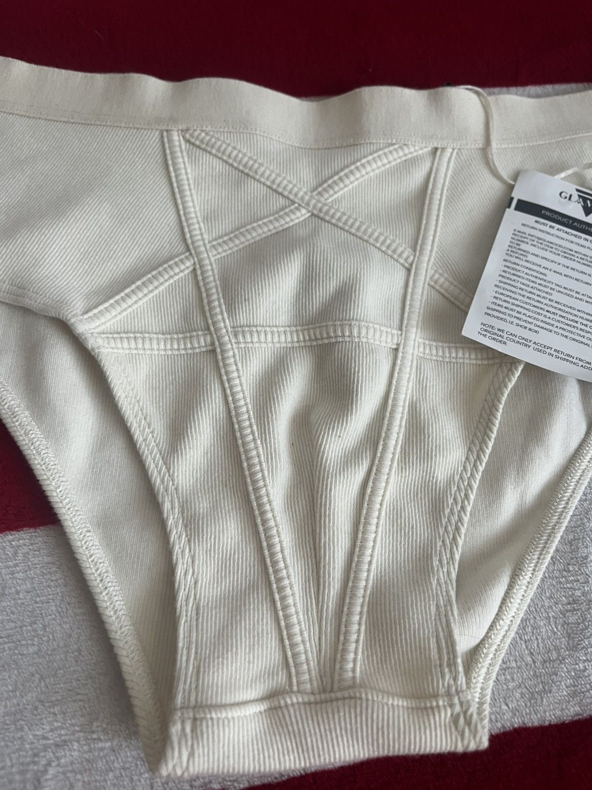 Rick Owens Rick Owens Rib Briefs Natural Made in Italy Underwear RO Size US 32 / EU 48 - 6 Thumbnail