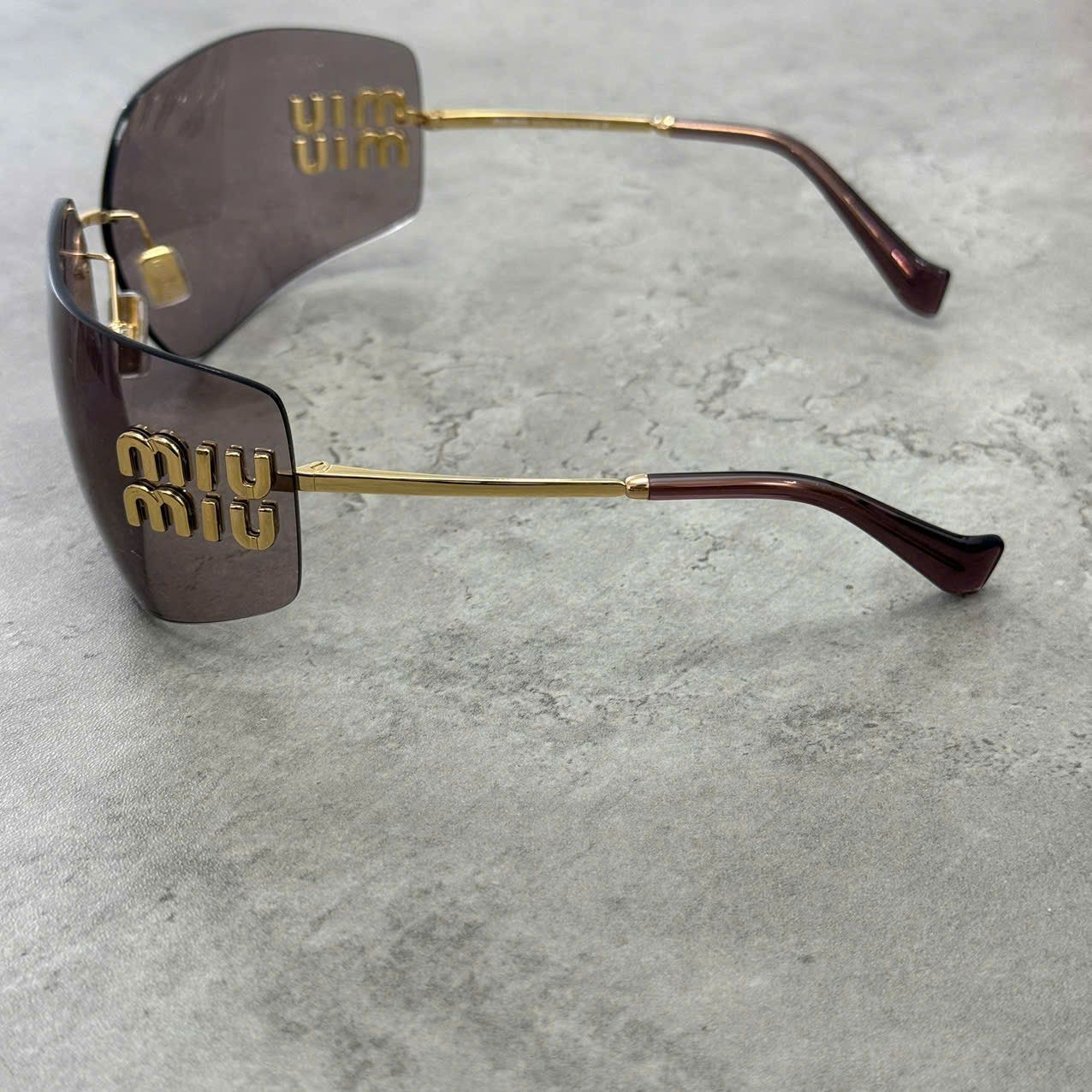 Miu Miu MIU MIU MU 54YS 5AK06I Sunglasses GOLD Size ONE SIZE - 6 Thumbnail