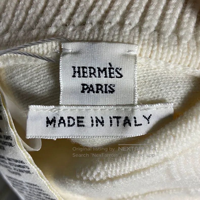 Hermes Hermes White Knit Combined Puffer Jacket Size XXS / US 00 / IT 34 - 4 Thumbnail