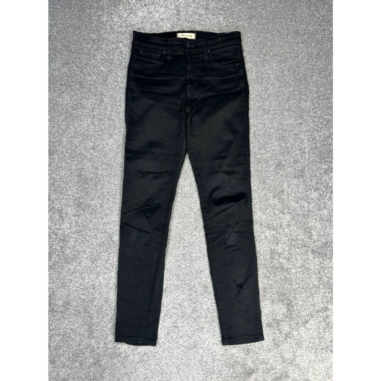 Madewell Madewell 10 Inch High Riser Skinny Jeans Womens 26 Black Cotton Stretch 26x28 Jeans Size 26" / US 2 / IT 38 - 2 Thumbnail