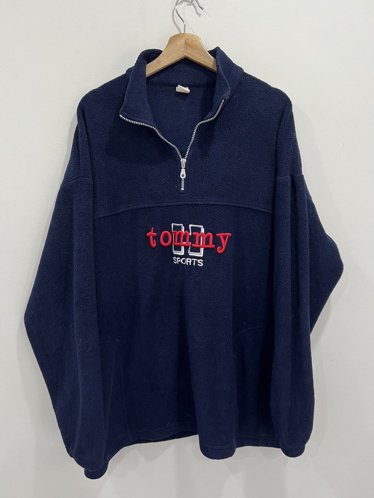Vintage Vintage Tommy Sports Fleece Sweater Quarter Zip Size US XL / EU 56 / 4 - 1 Thumbnail