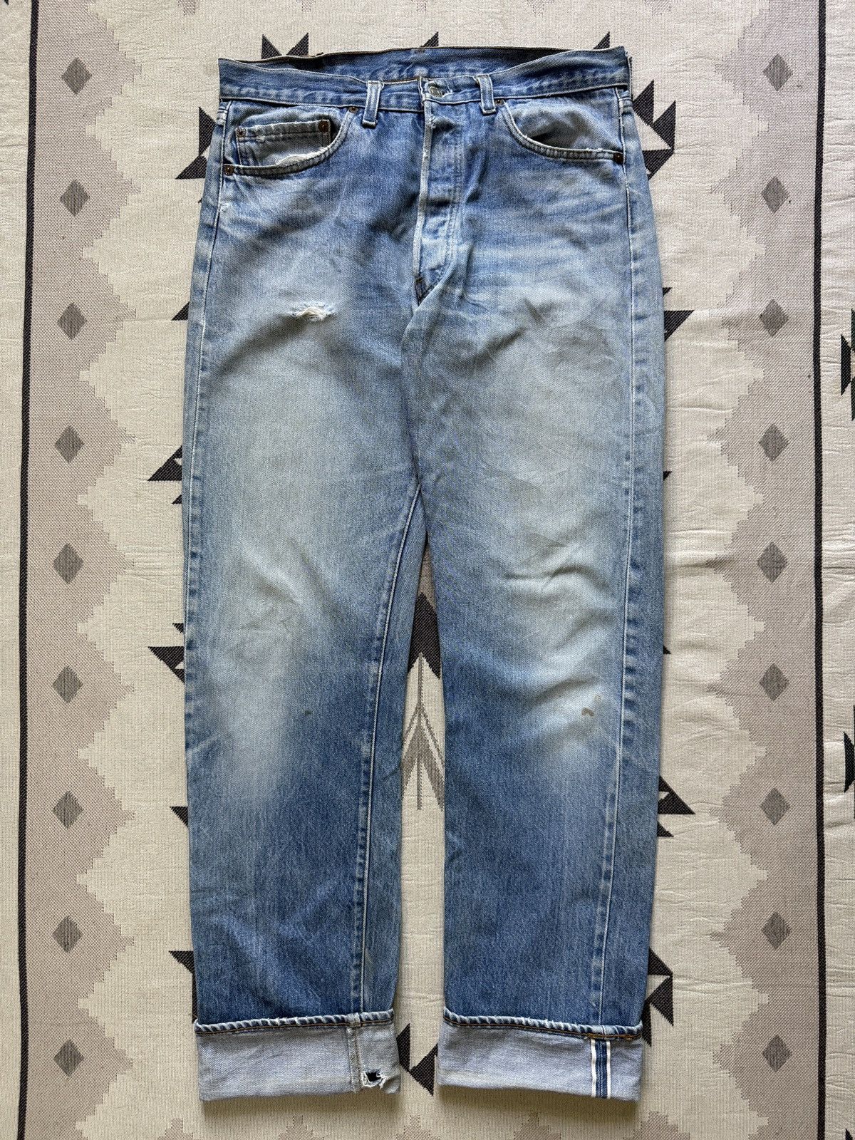 Levi's Vintage Clothing Vintage 1980s Levis Rindem Selvedge Jeans Size US 34 / EU 50 - 1 Thumbnail