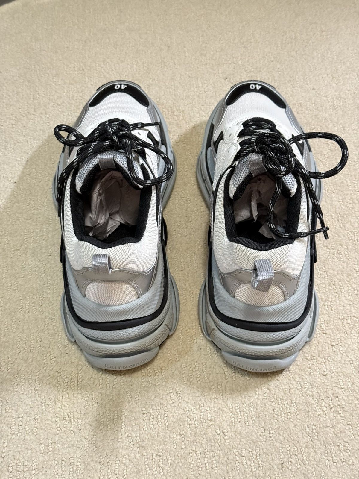 Balenciaga Balenciaga Triple S Tricolor Metallic Size US 7.5 / EU 40-41 - 4 Thumbnail