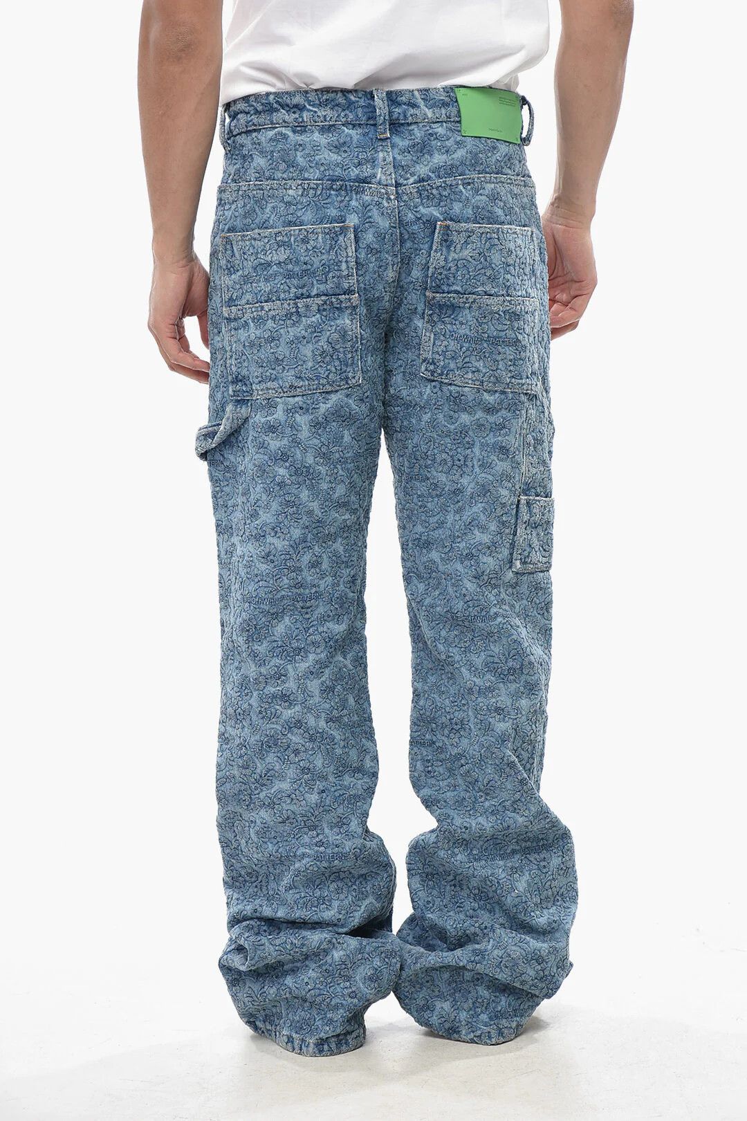 Off-White og1mm0526 Embroidered Denim Regular-Fit Jeans in Blue Size US 32 / EU 48 - 2 Thumbnail