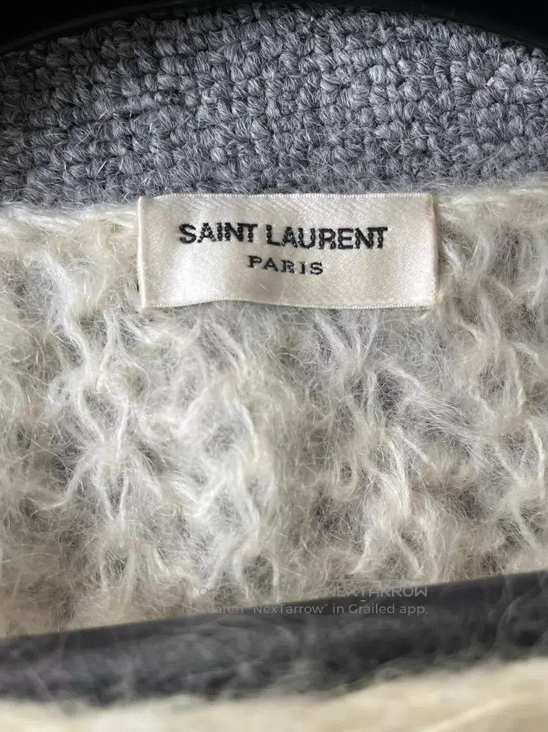 Saint Laurent Paris Saint Laurent Paris Feather Pattern Openwork Mohair Sweate Size US M / EU 48-50 / 2 - 5 Thumbnail