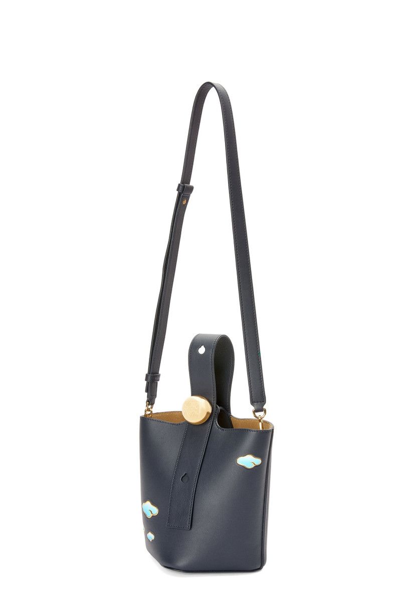 Loewe o1in1g0426 Size: OS/ Mini Pebble Bucket Bag in Dark Ink Size ONE SIZE - 7 Thumbnail