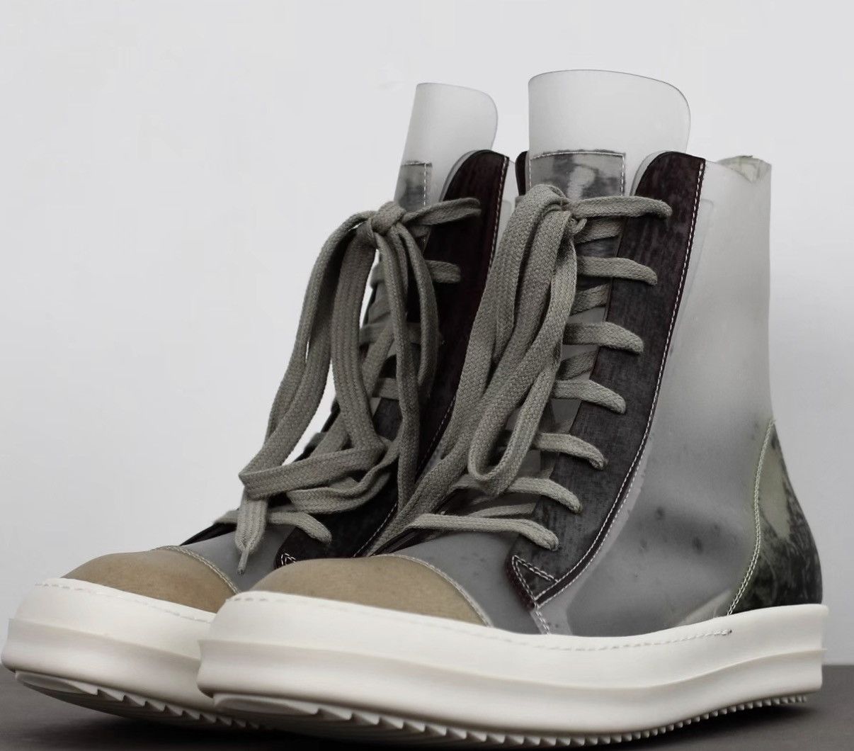 Rick Owens Rick Owens Transparent PVC Bubble Converse-Inspired Sneakers Size US 7.5 / EU 40-41 - 2 Thumbnail