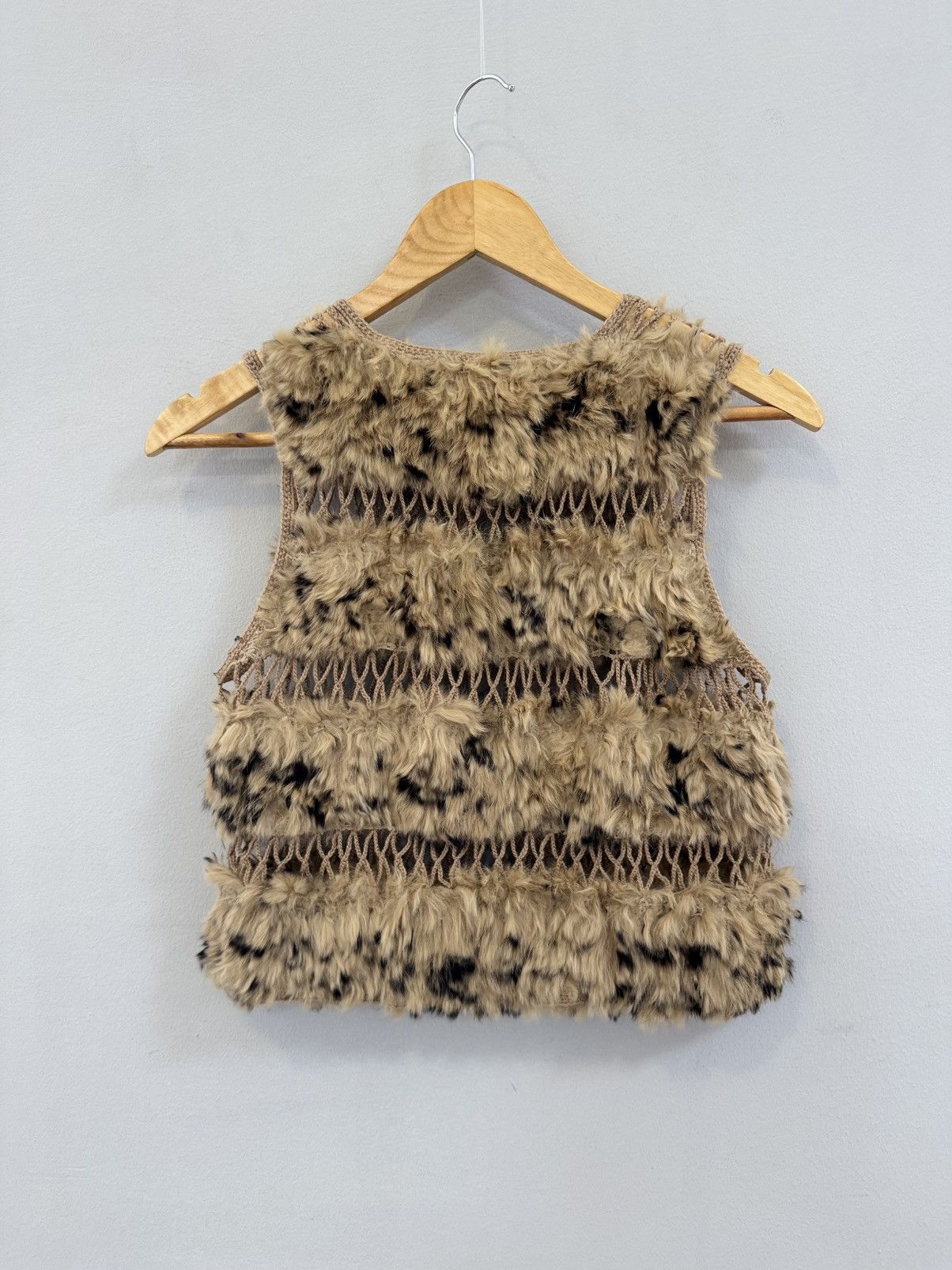 If Six Was Nine Avant Garde Y2K Vintage Faux Fur Vest Size XS / US 0-2 / IT 36-38 - 6 Thumbnail