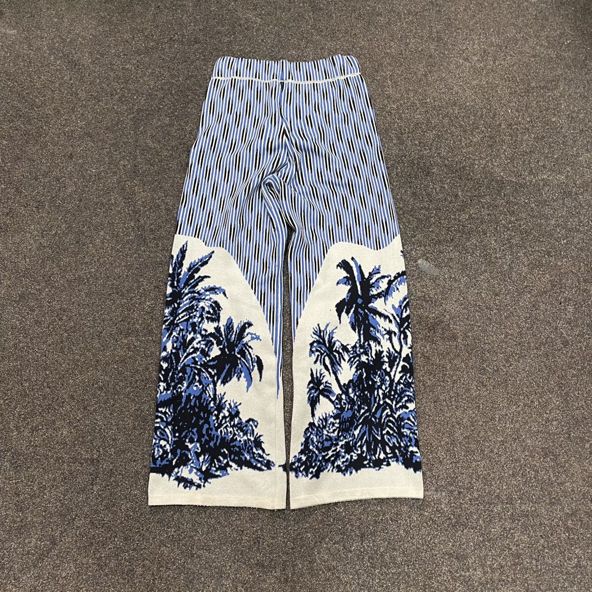 Vintage Vintage Y2K Baggy Wide Leg Palm Print Pants Streetwear Faded Size 32" / US 10 / IT 46 - 2 Thumbnail