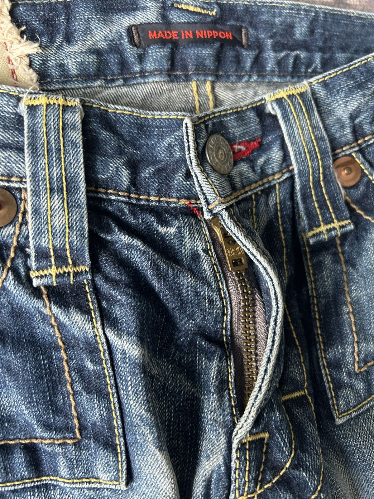 Tornado Mart Blue Way Flared Asidwash Jeans Size US 32 / EU 48 - 10 Thumbnail