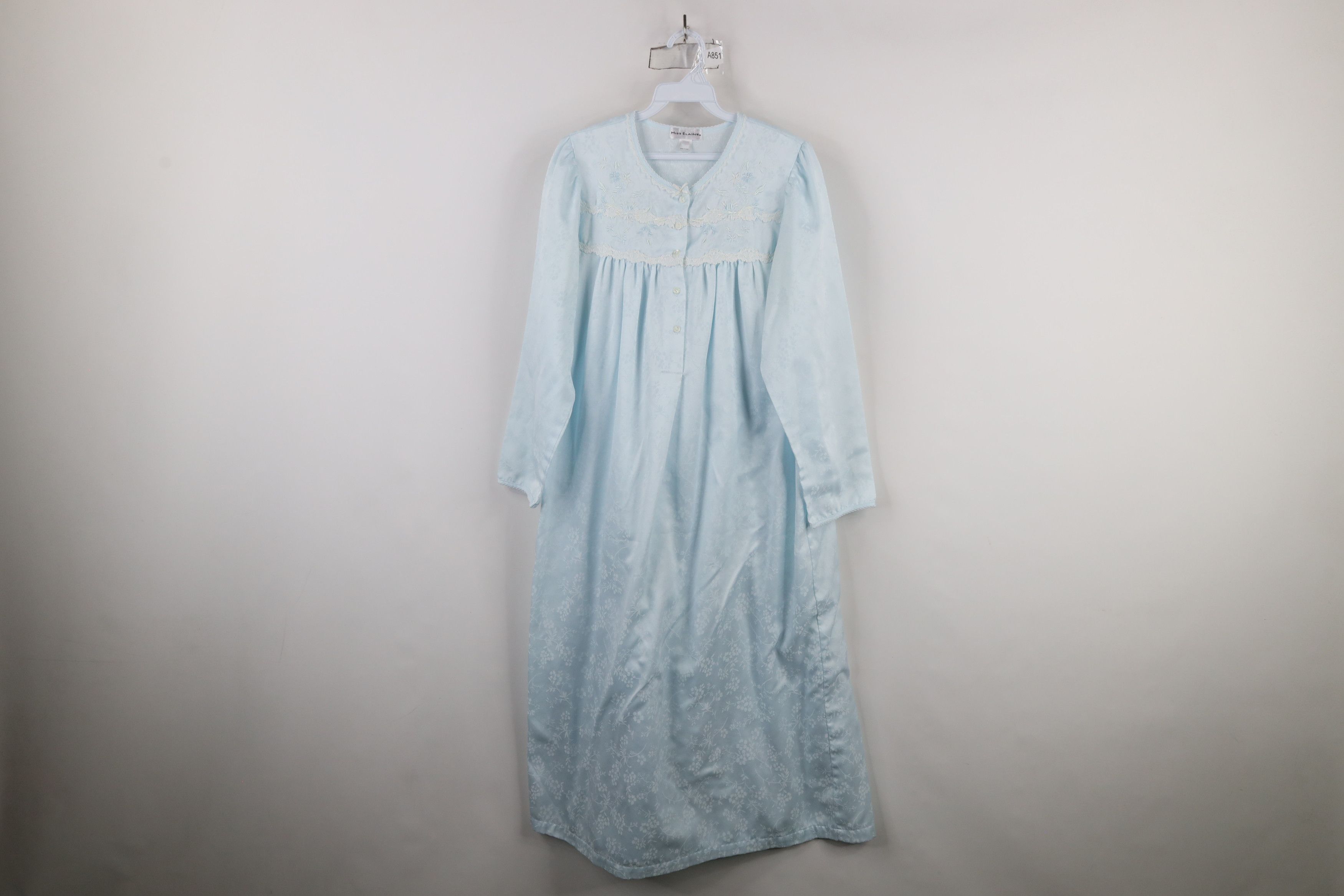 Vintage Vintage 90s Miss Elaine Lace Knit Night Gown Sleep Shirt Size S / US 4 / IT 40 - 1 Thumbnail