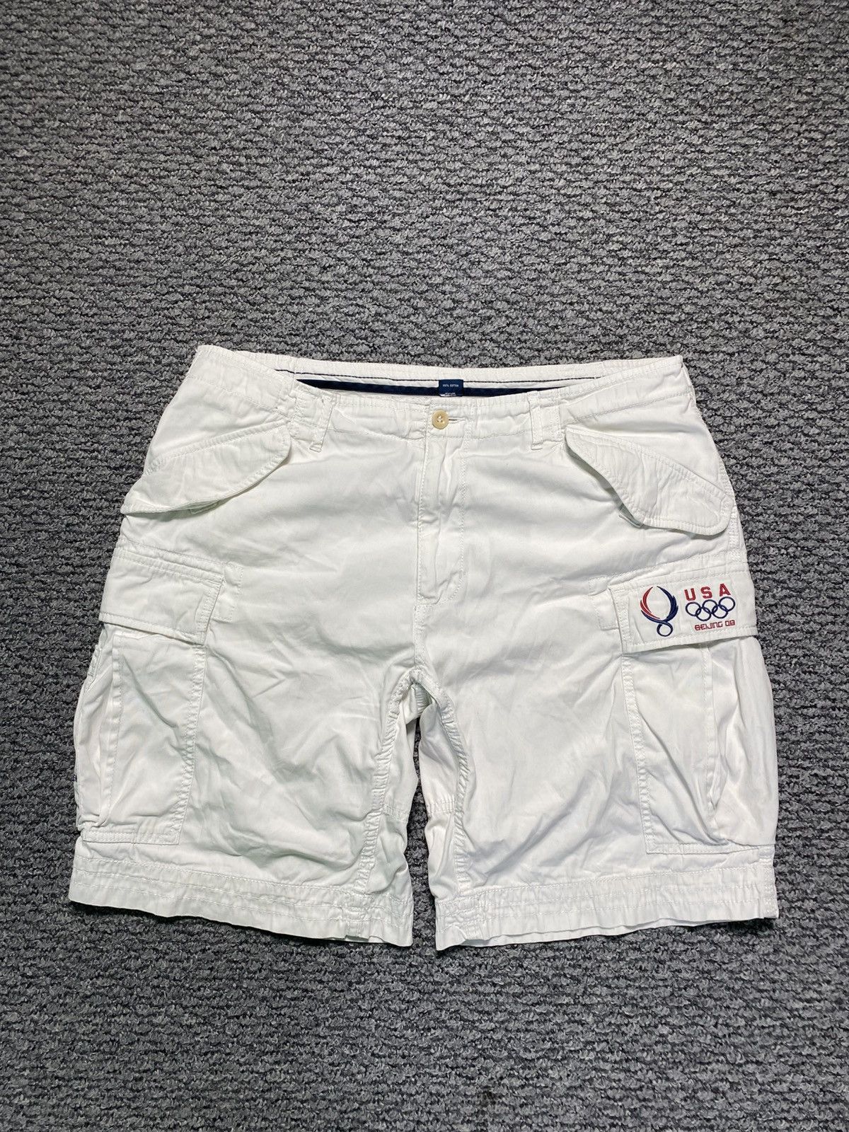 Polo Ralph Lauren Vintage Polo Ralph Lauren USA Olympic cargo shorts USA Size US 36 / EU 52 - 1 Thumbnail