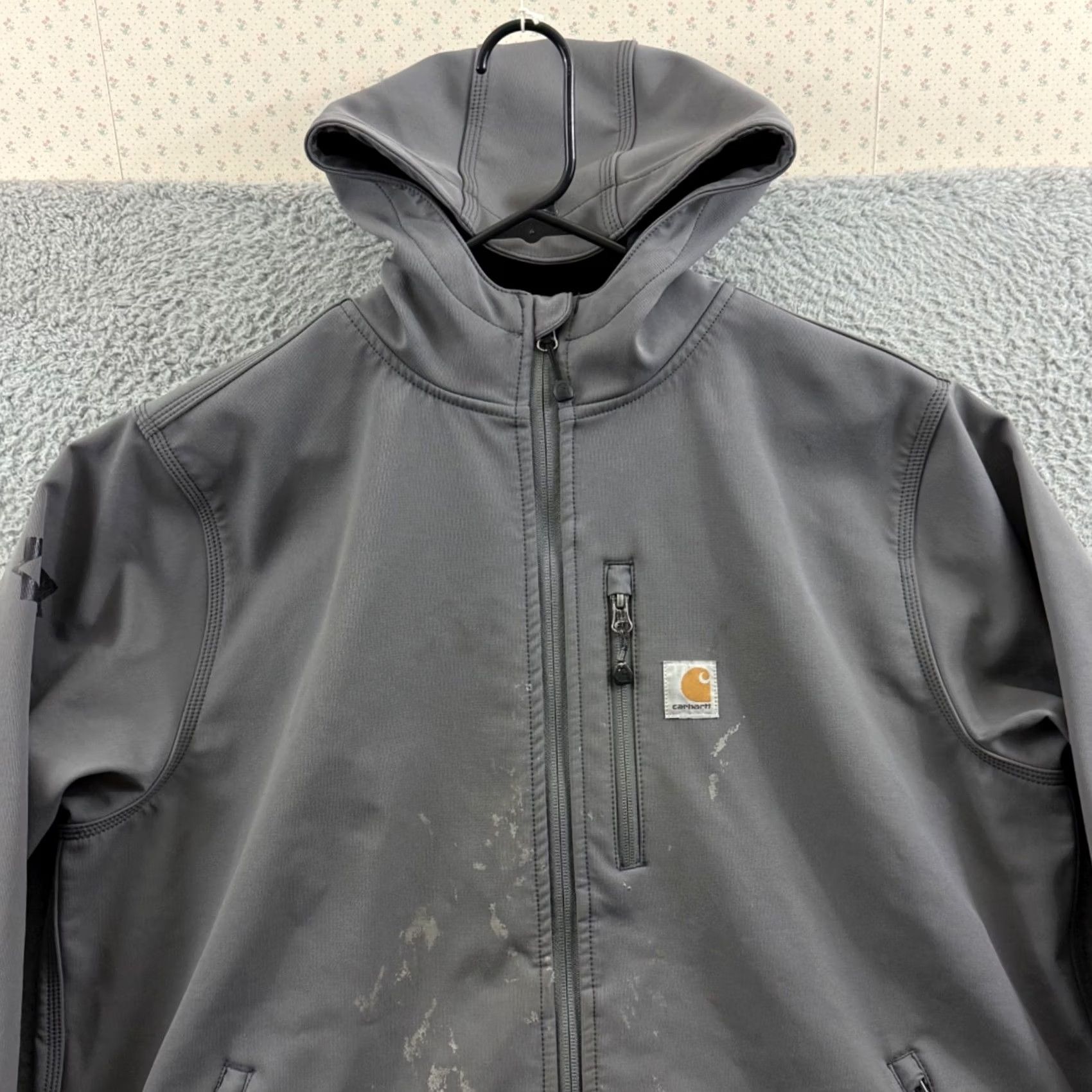 Carhartt Carhartt J97 Crowley Jacket Men XL Gray Softshell Hooded Lined Rain Defender Size US XL / EU 56 / 4 - 3 Thumbnail