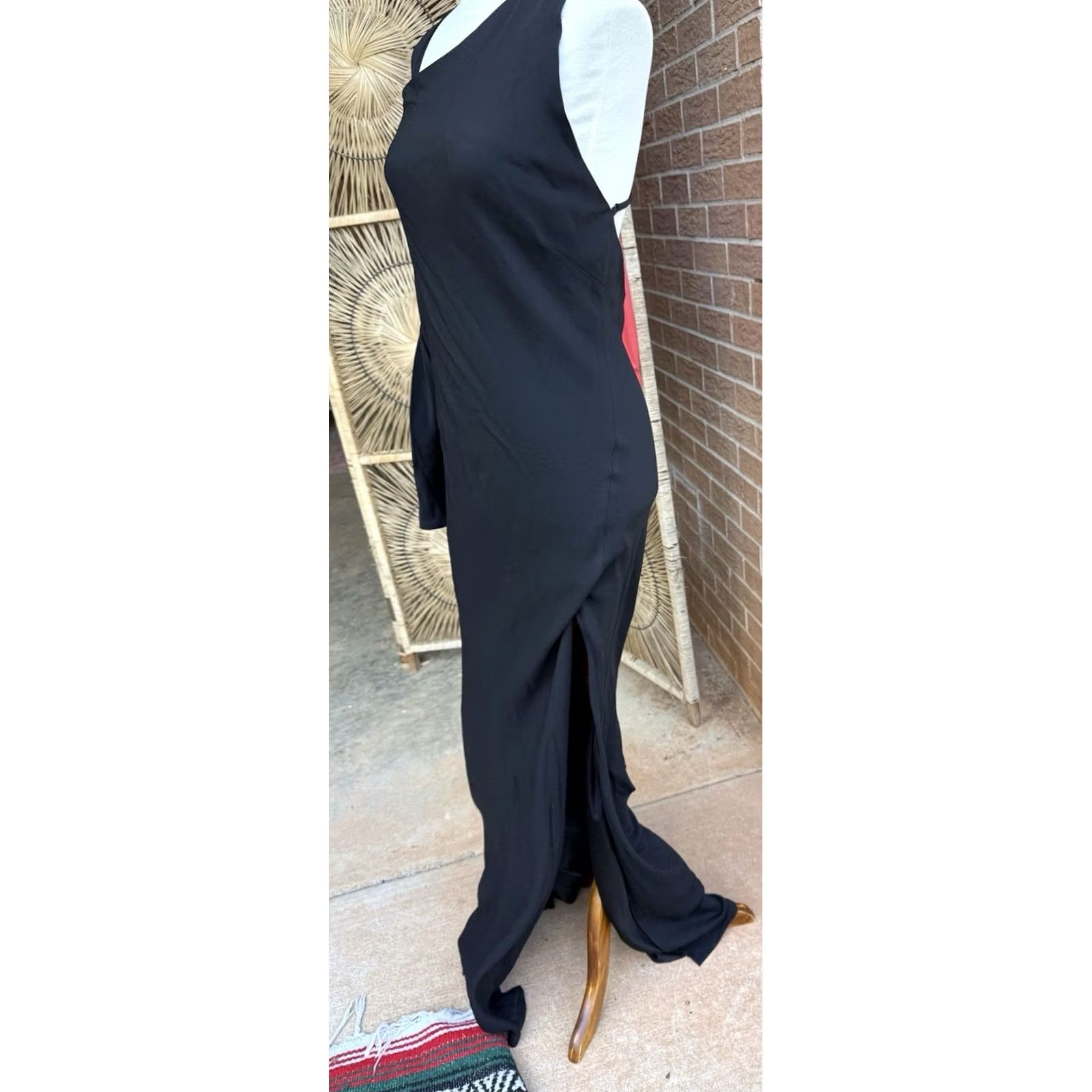 Vintage VINTAGE Michelle Mason Asymmetrical Gown Black Size 4 New With Tag Womens Dress Long A-Line Size S / US 4 / IT 40 - 7 Thumbnail