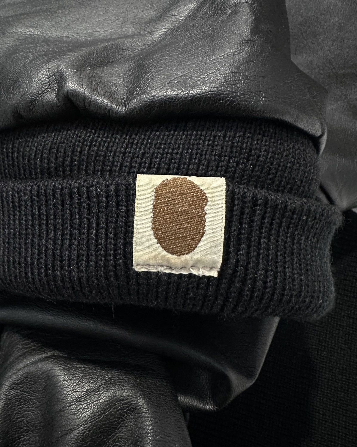 Bape Bape Faux Leather Zip Hoodie Jacket Size US XL / EU 56 / 4 - 12 Thumbnail
