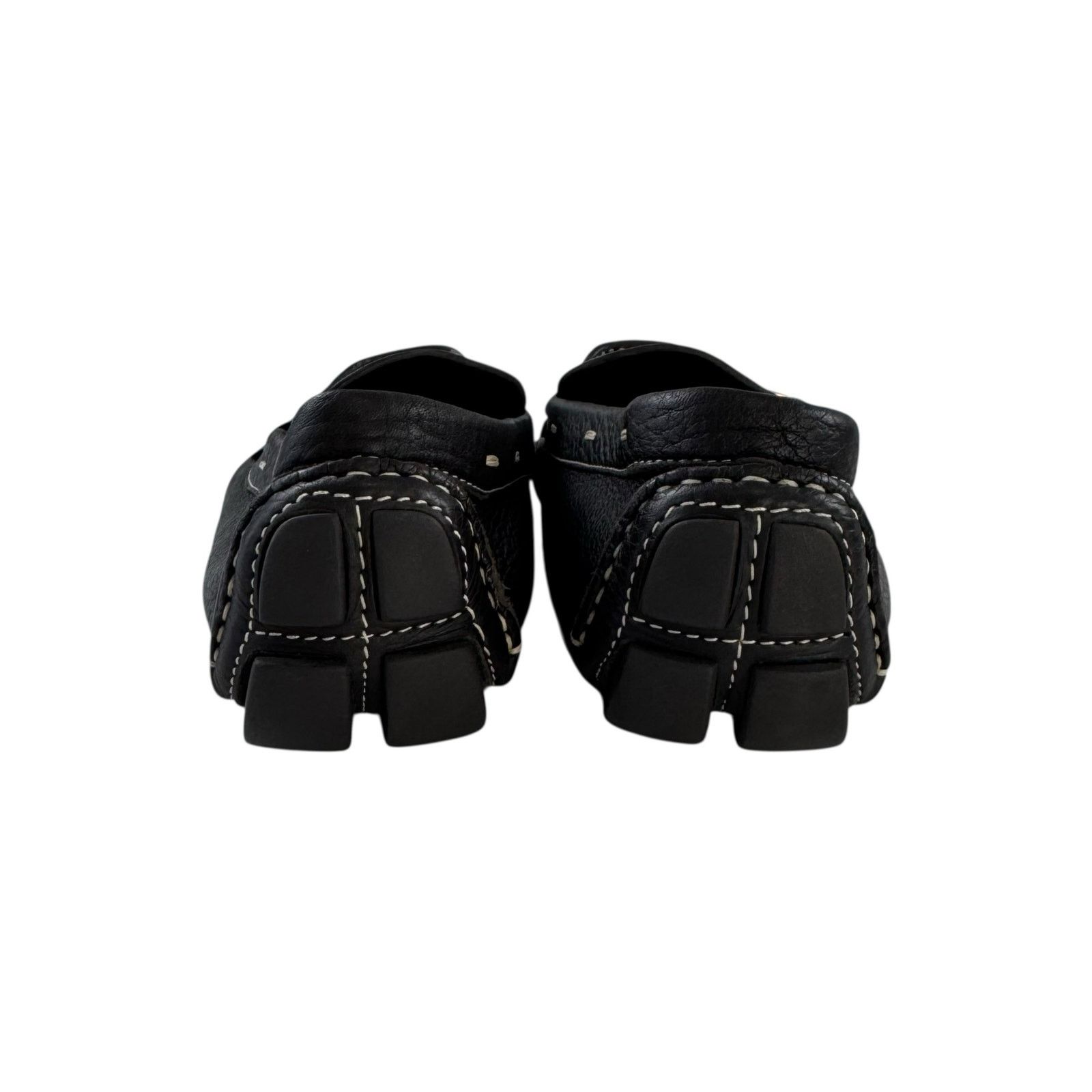 Prada Prada Brown Pebbled Leather Loafers Size US 8 / IT 38 - 8 Thumbnail