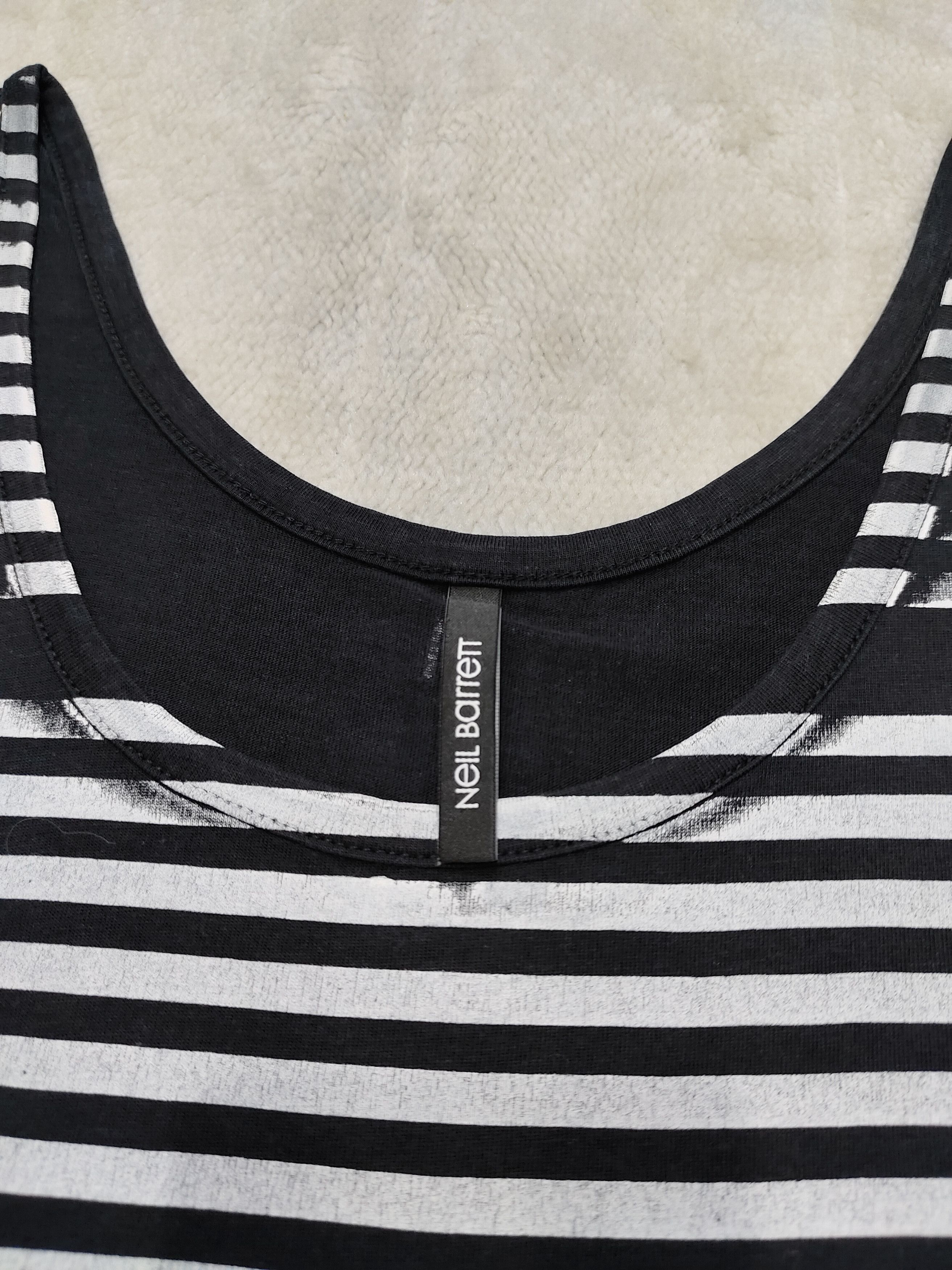 Neil Barrett Neil Barrett- Minimal Design Geometric Stripe Tank Top Size US S / EU 44-46 / 1 - 3 Thumbnail