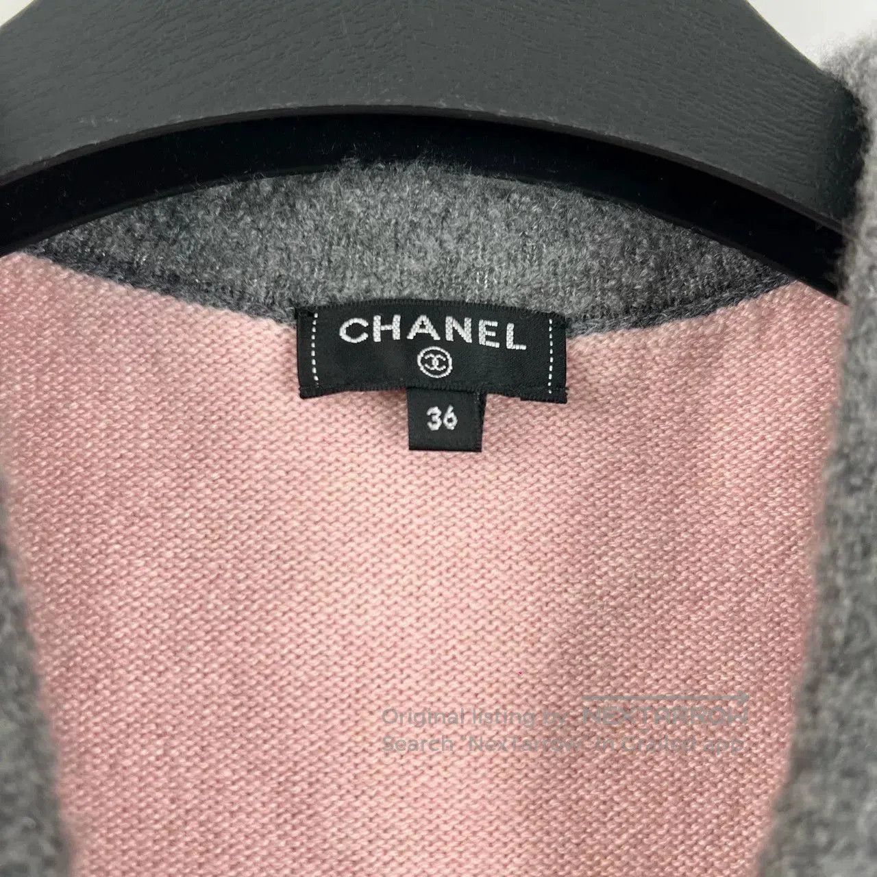 Chanel Chanel Gray Pink Knit Vest. Size US S / EU 44-46 / 1 - 3 Thumbnail