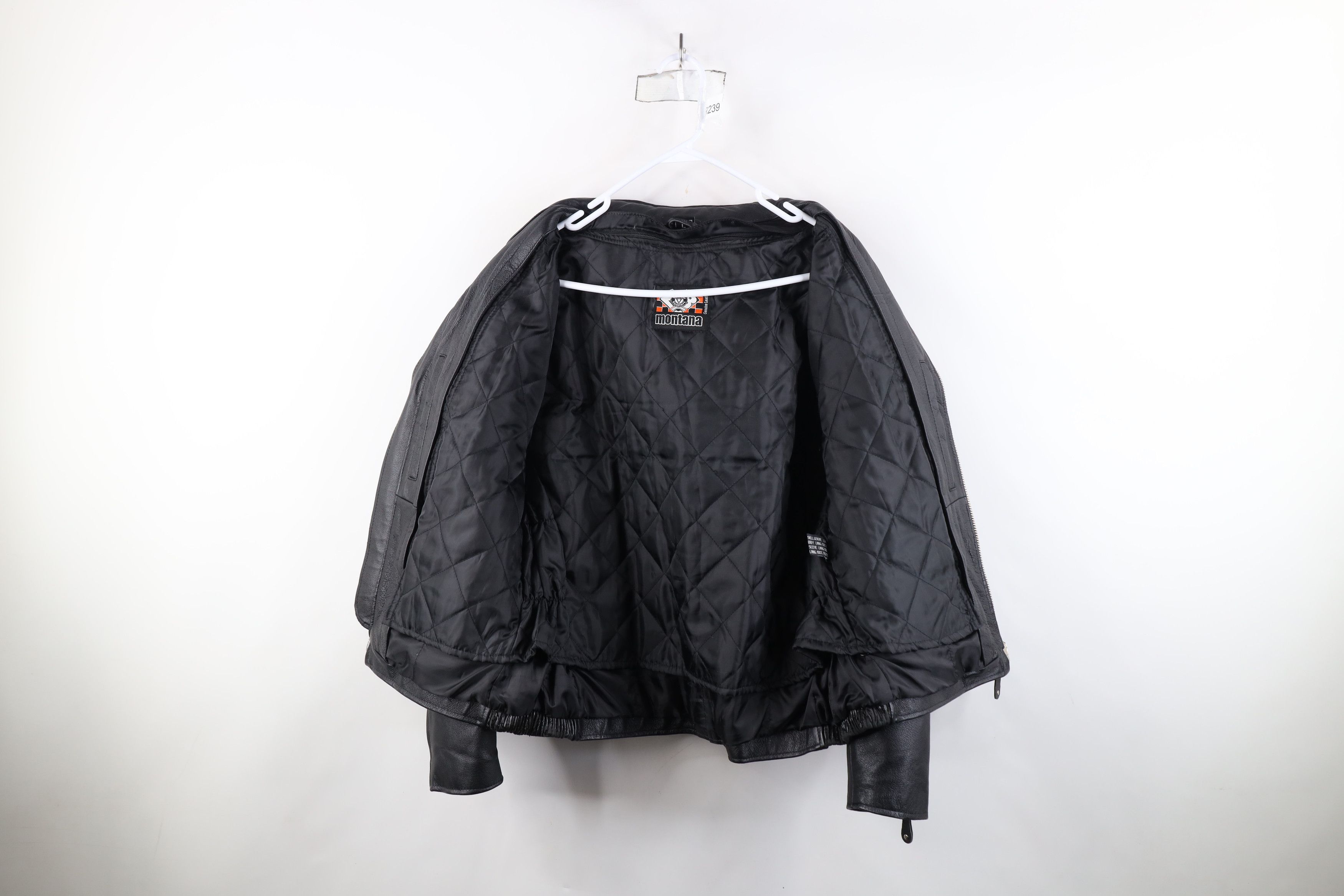 Vintage Vintage 90s Streetwear Lined Leather Motorcycle Jacket Size US L / EU 52-54 / 3 - 10 Thumbnail