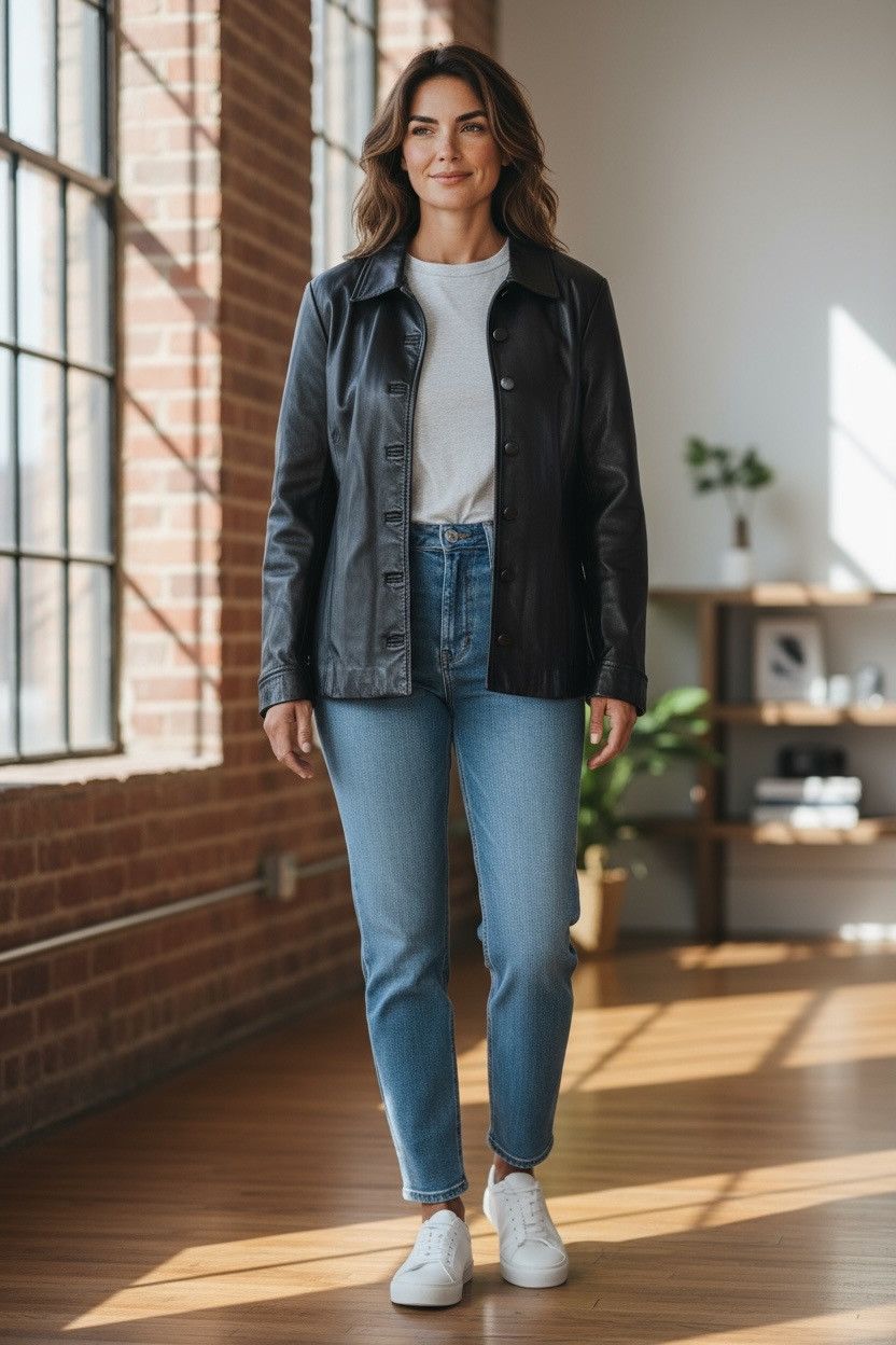 Danier Women’s Danier Black Italian Soft Leather Jacket Size M Size M / US 6-8 / IT 42-44 - 3 Thumbnail