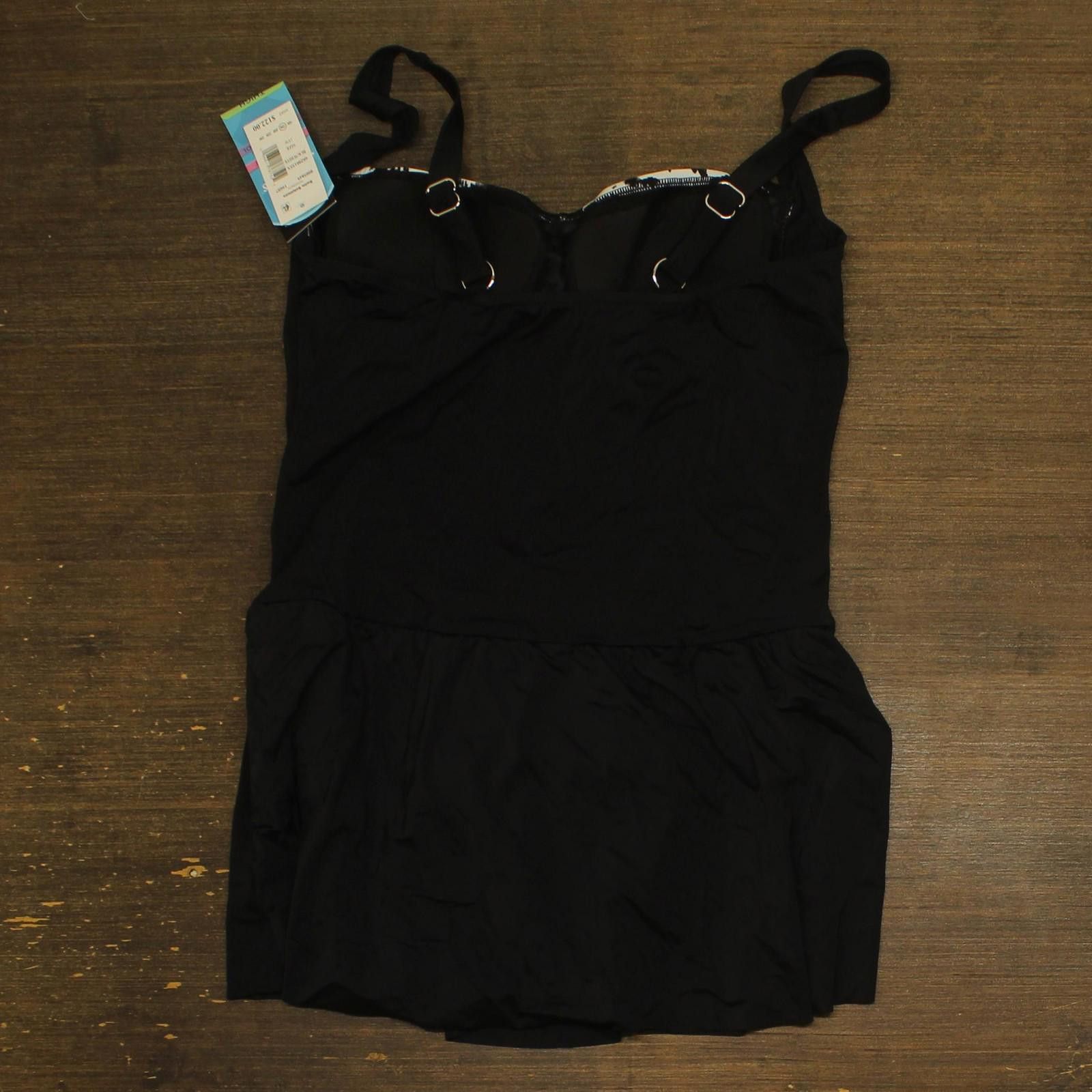Other Nwt Swim Solutions Piece Swimsuit Feral Stripes Black 18w Size ONE SIZE - 2 Thumbnail
