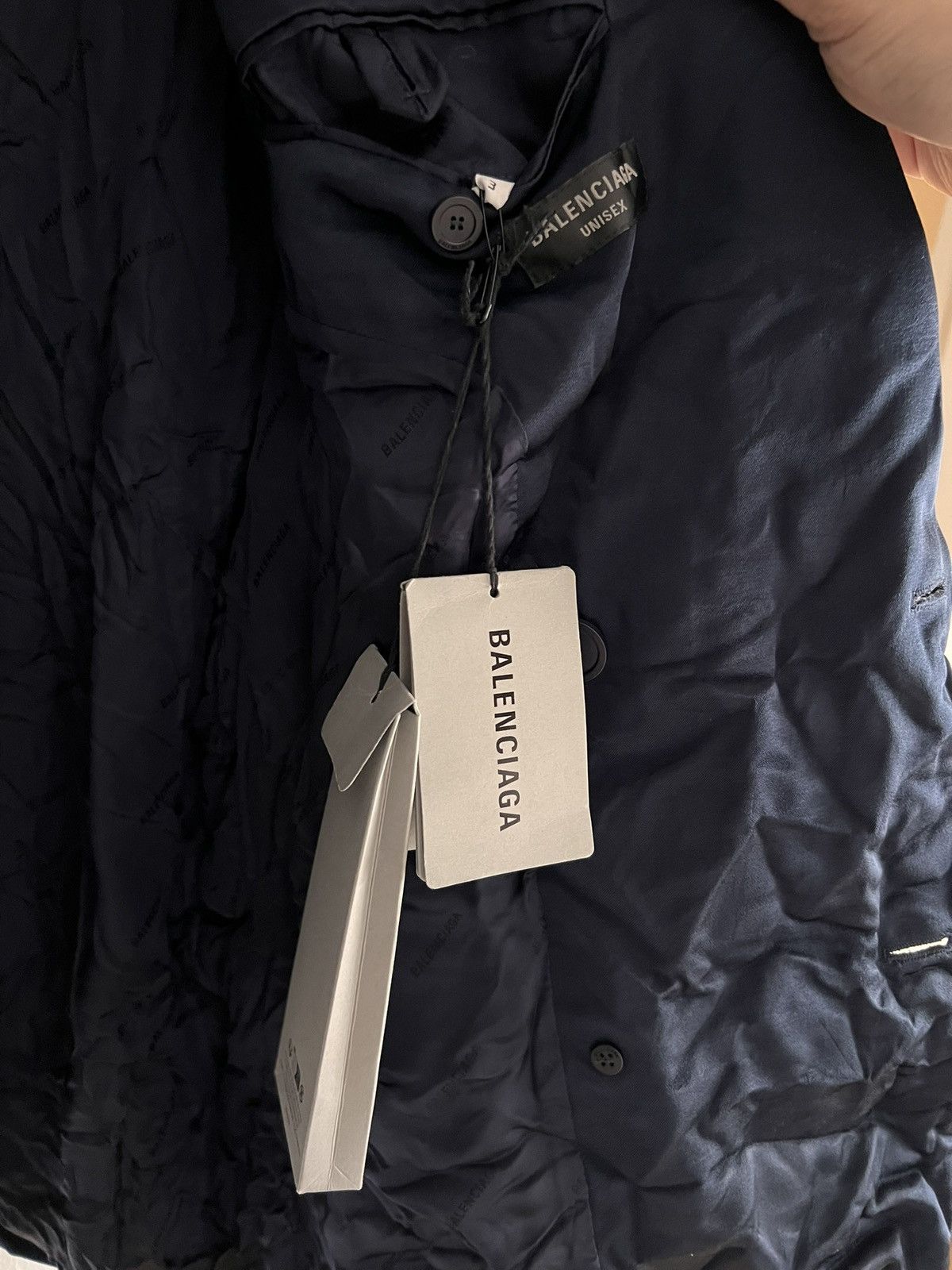Balenciaga Balenciaga Steroid DB Jacket Navy Size XXL / US 16-18 / IT 52-54 - 7 Thumbnail