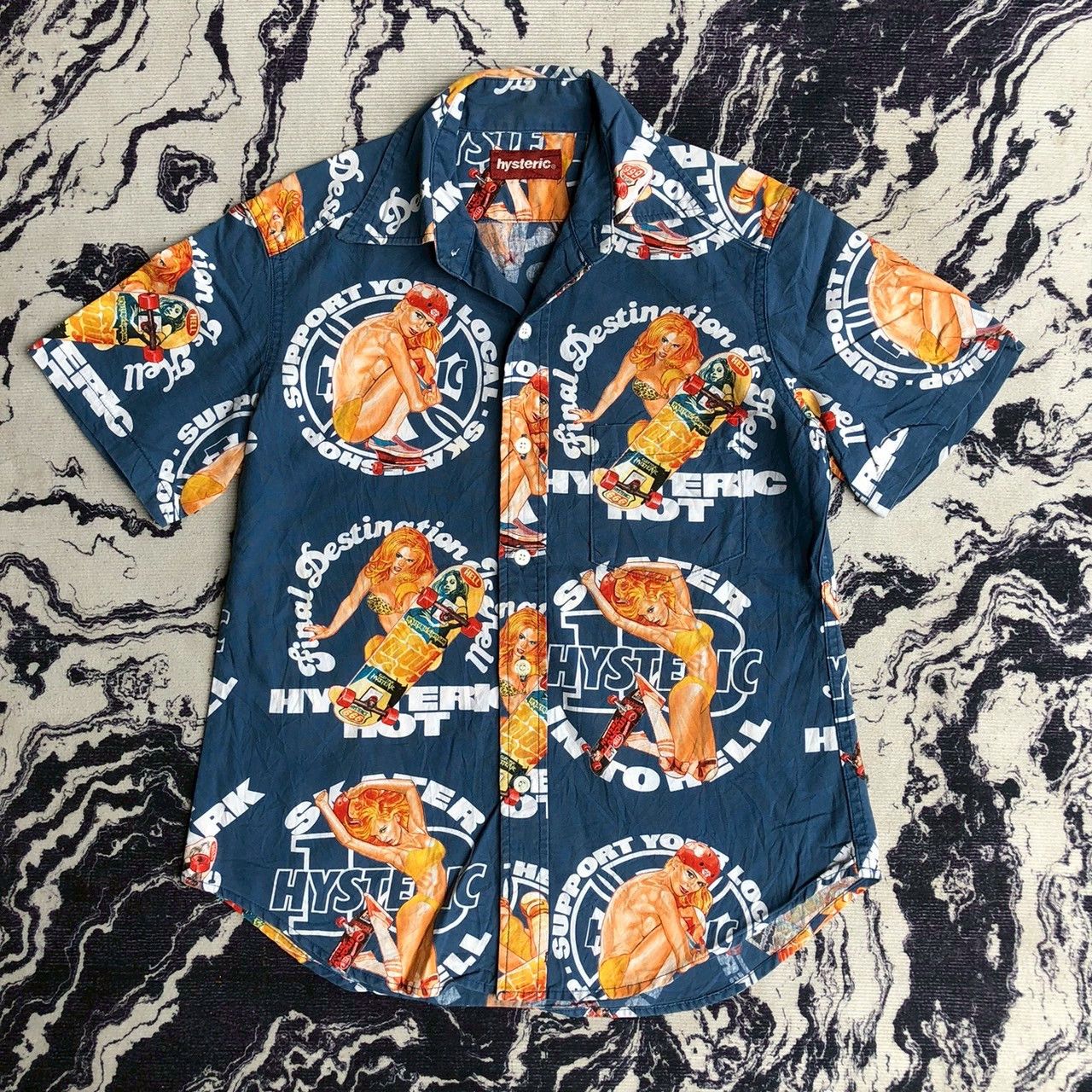 Hysteric Glamour Vintage Y2K Hysteric Glamour All-Over Graphic Shirt Size US S / EU 44-46 / 1 - 1 Thumbnail
