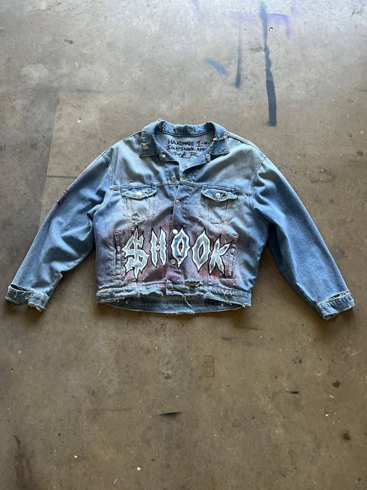 Vintage Lil Wayne Tribute Custom 1-of-1 Denim Jacket Size US XL / EU 56 / 4 - 1 Thumbnail