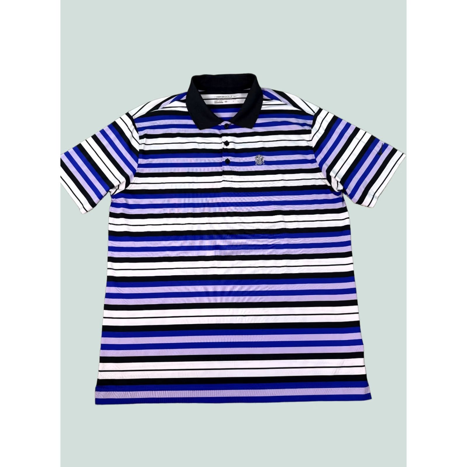 Nike Nike Golf Polo Shirt Shirt Golf Nike Tour Performance Dri-Fit Multicolor Stripe L Large Mens Holiday? Size US L / EU 52-54 / 3 - 1 Thumbnail
