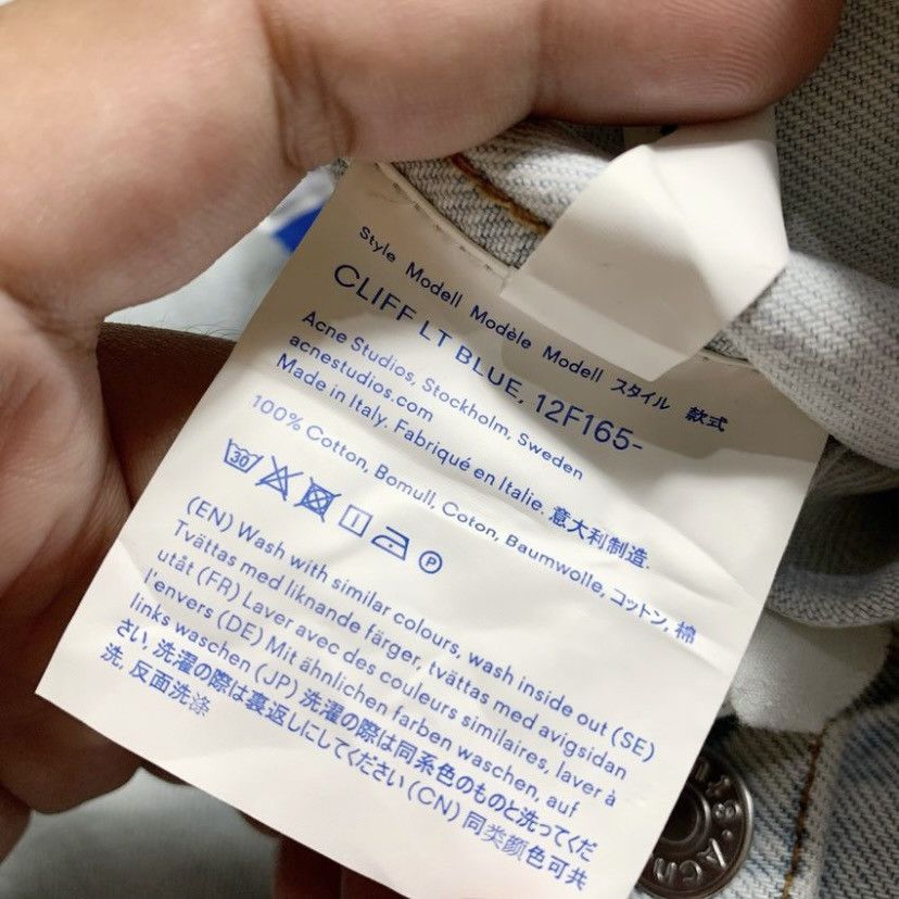 Acne Studios ACNE STUDIOS BLA KONST CLIFF LT BLUE DENIM JACKET Size S / US 4 / IT 40 - 12 Thumbnail