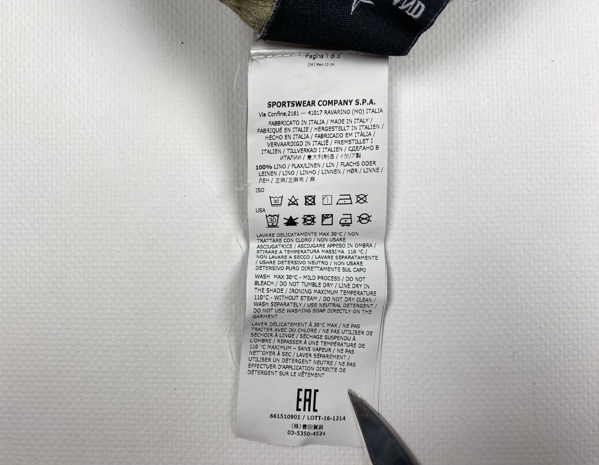Stone Island Stone Island Linen Button Up Shirt Embroidered Logo Size US M / EU 48-50 / 2 - 10 Thumbnail