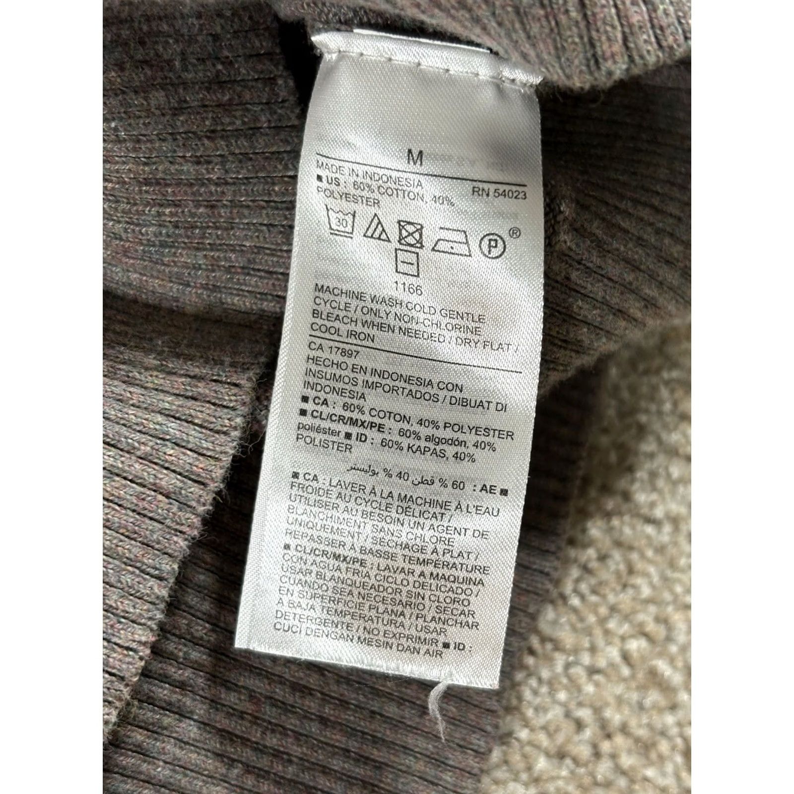 Old Navy Old Navy Sweater Hoodie Long Sleeve Casual Mens Medium Multicolor Cotton Polyester Knit Pullover Classic Colorful Pockets Crew Neck Size US M / EU 48-50 / 2 - 6 Thumbnail