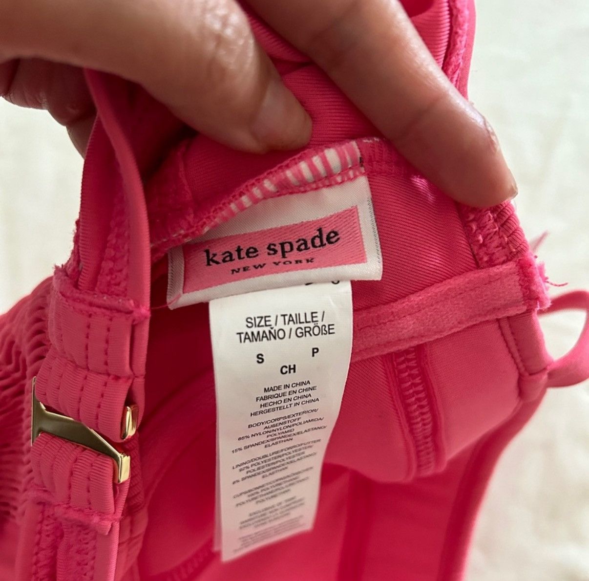 Kate Spade NWT Kate Spade pink Smocked Underwire One-Piece Swimsuit Size S / US 4 / IT 40 - 6 Thumbnail