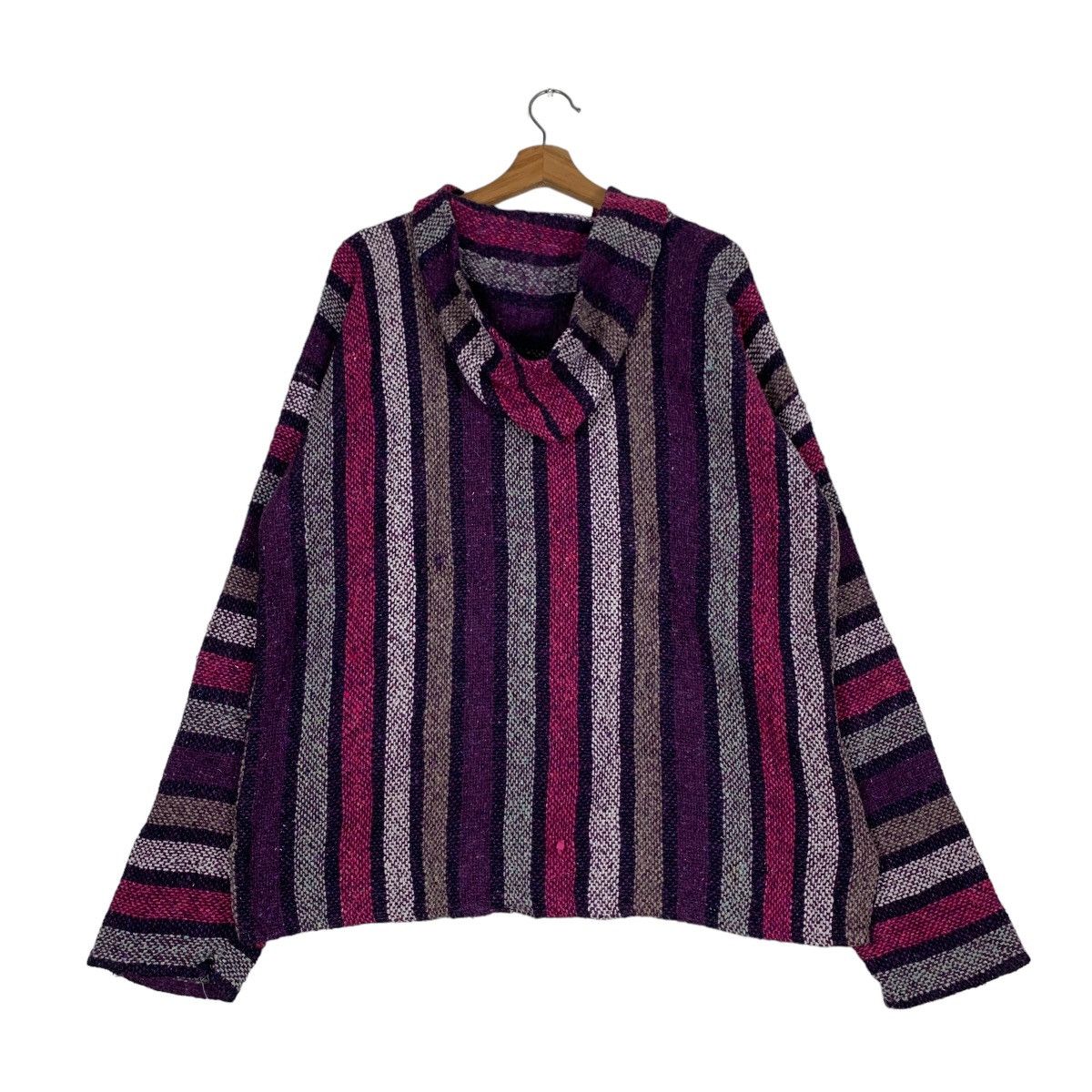 Baja East Vintage Mexican Baja Blanket Pullover Hoodies #0588-C27 Size US L / EU 52-54 / 3 - 7 Thumbnail