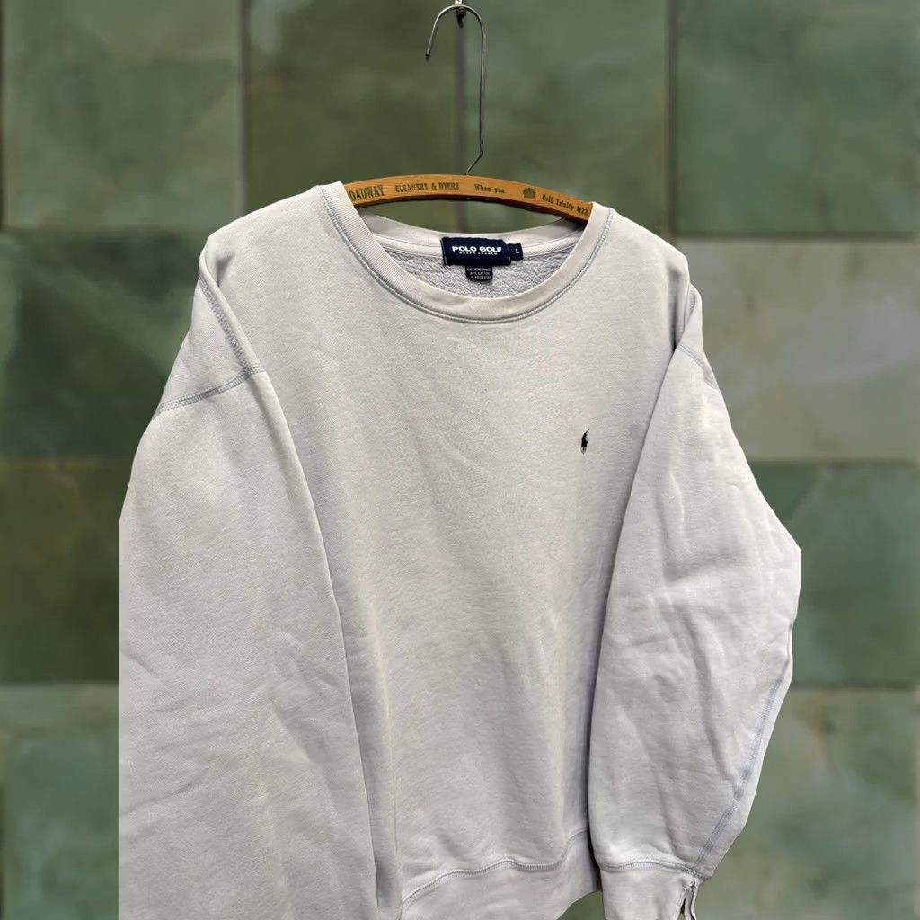 Polo Ralph Lauren VINTAGE Polo Ralph Lauren Sweatshirt Large Pale Blue Cotton Pony 90’s Men’s Size US L / EU 52-54 / 3 - 1 Thumbnail