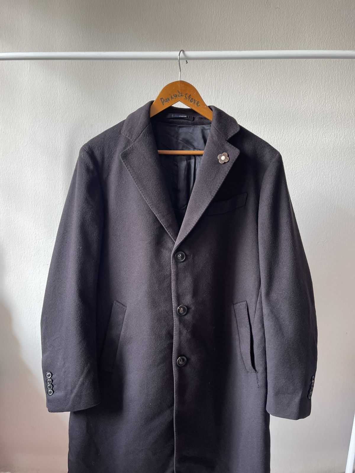 Lardini Lardini Lana Wool Pin Coat Size US M / EU 48-50 / 2 - 2 Thumbnail