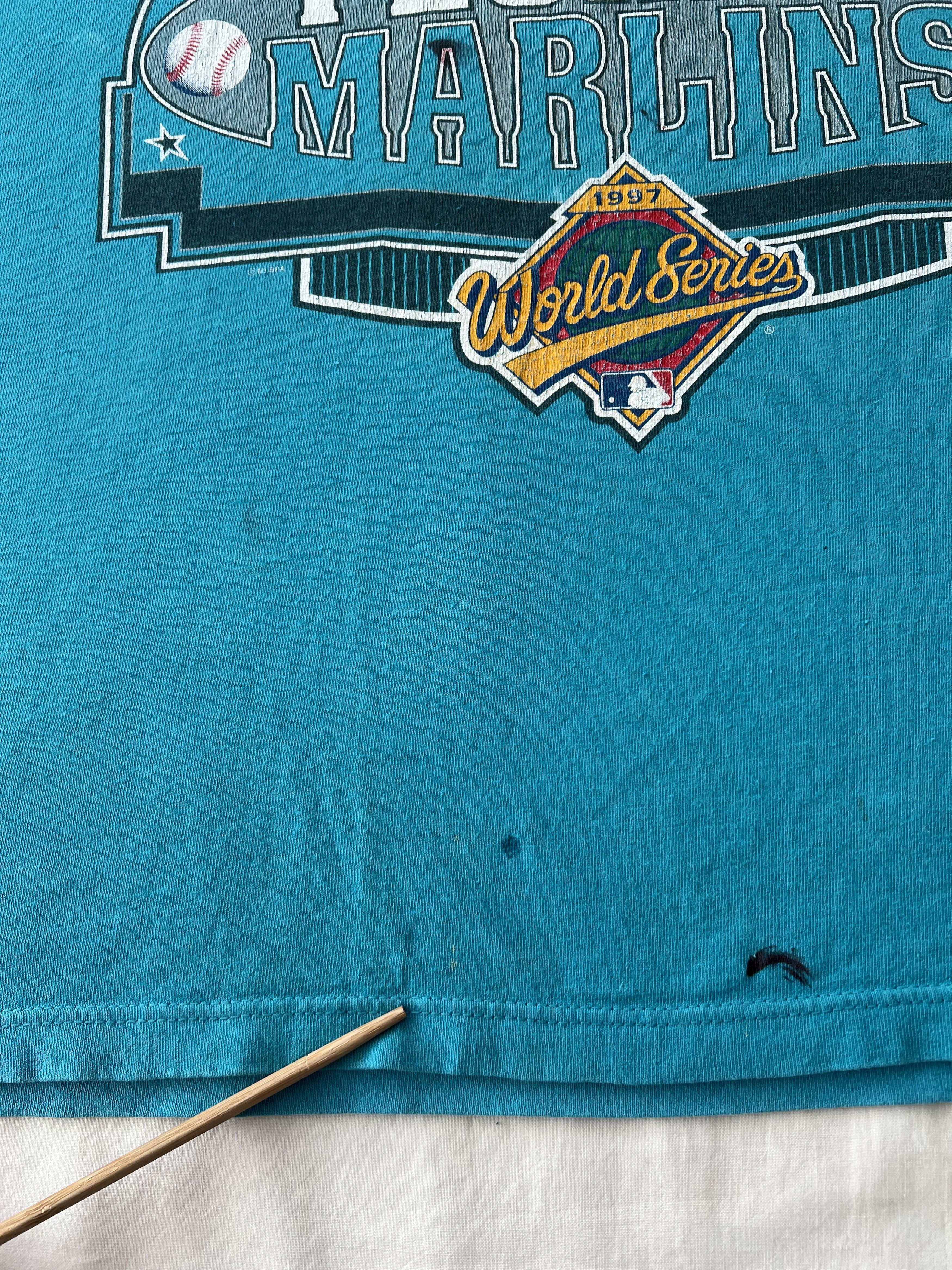 MLB Vintage 1997 Florida Marlins World Series MLB T-shirt Size US XL / EU 56 / 4 - 10 Thumbnail