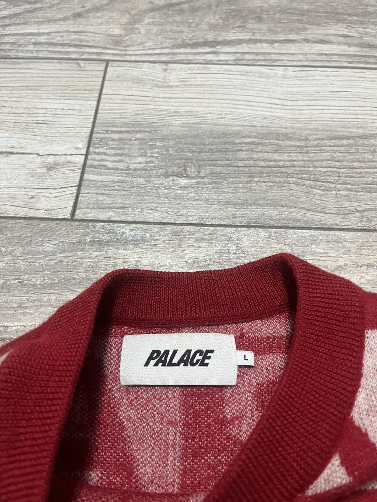 Palace Palace check-it knit sweater red 2016 Size US L / EU 52-54 / 3 - 6 Thumbnail