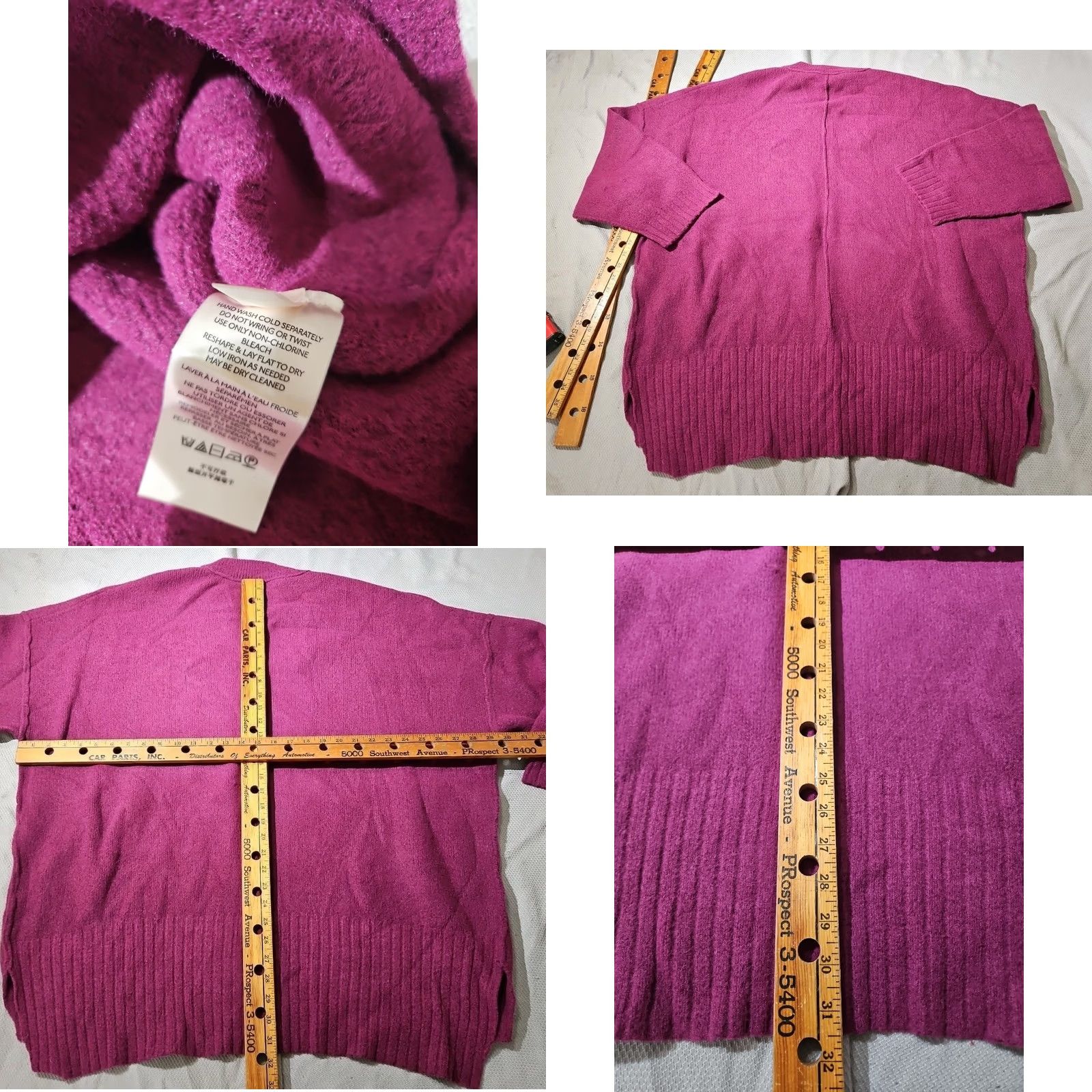 Free People VINTAGE? Free People Sweater Womens Large Purple Minimalist Cozy Knit Oversized Tunic Size L / US 10 / IT 46 - 8 Thumbnail