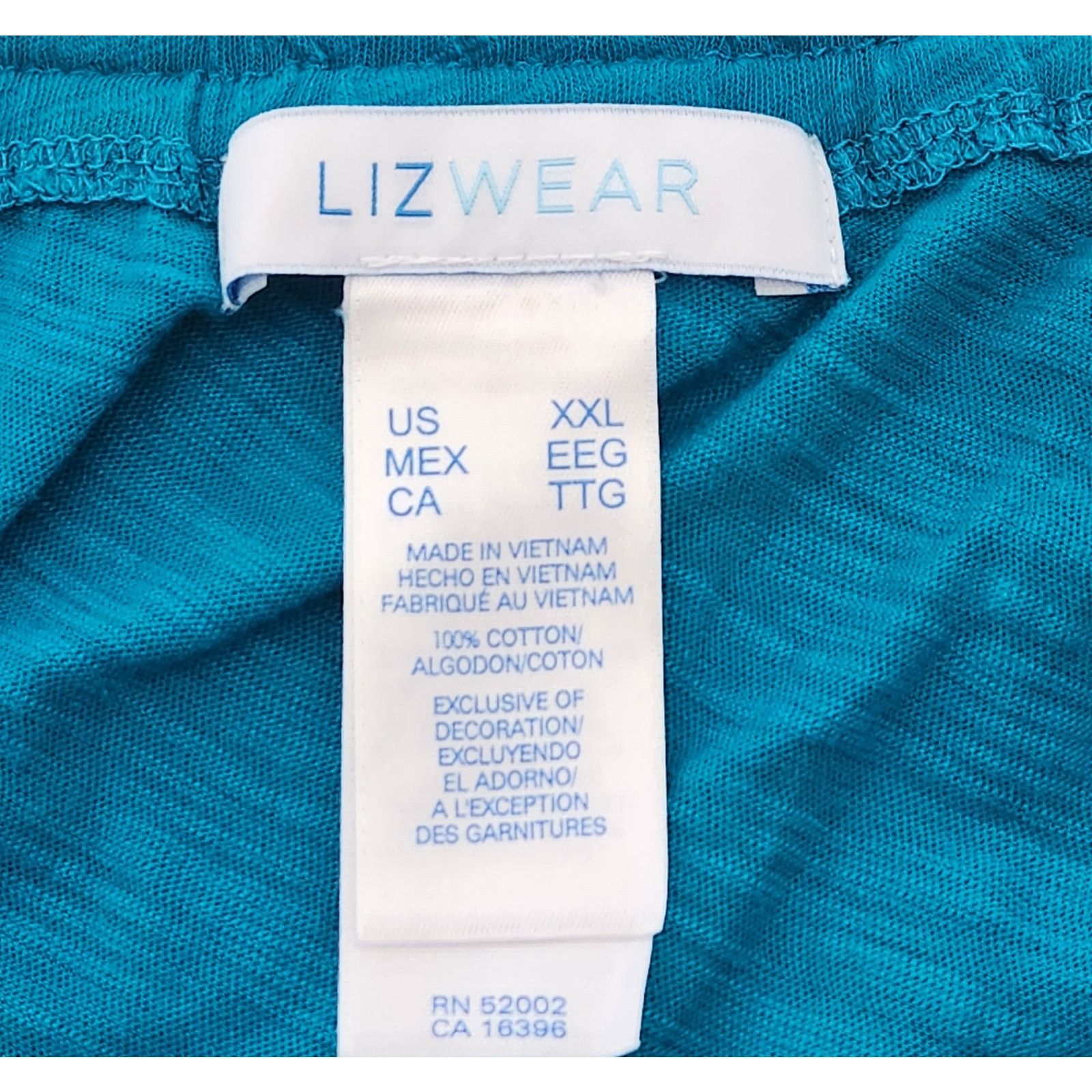 Other Liz Wear Blue Crochet Lace Bodice Insert Top XXL Plus Soft Size XXL / US 16-18 / IT 52-54 - 4 Thumbnail