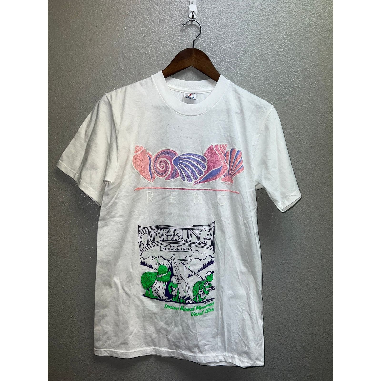 Jerzees Vintage Test Print Shirt Reno Campabunga Turtle Utah Tee 90s Size US M / EU 48-50 / 2 - 1 Thumbnail