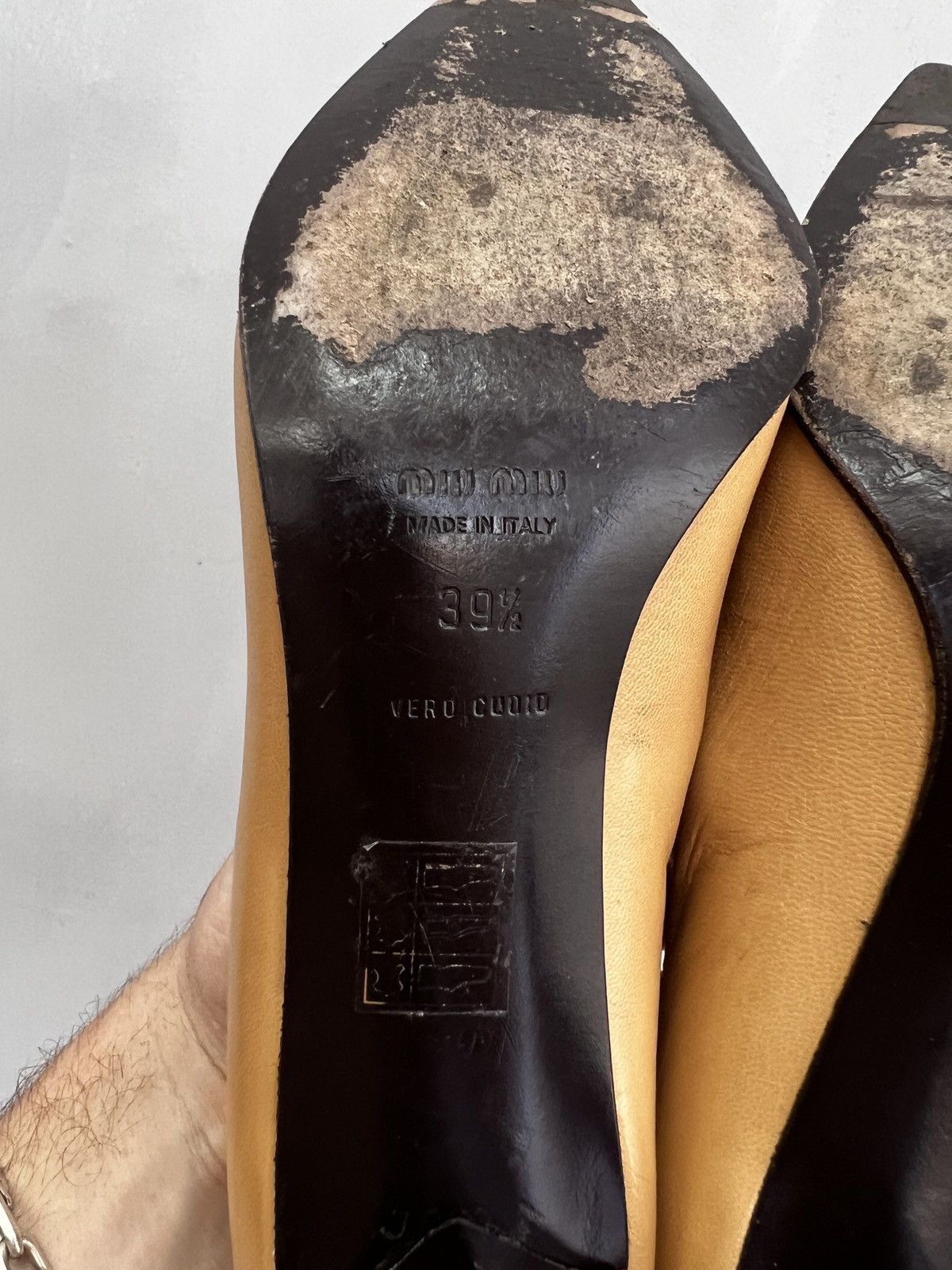 Designer × Miu Miu VINTAGE HYPE HEEL LEATHER MIU MIU SHOES LEATHER Size US 9.5 / IT 39.5 - 7 Thumbnail