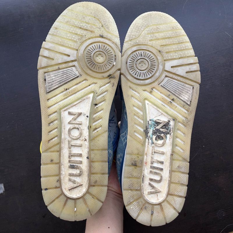 Louis Vuitton Louis Vuitton Denim Low-Top Trainers for Men - Size US 8.5 / EU 41-42 - 2 Thumbnail