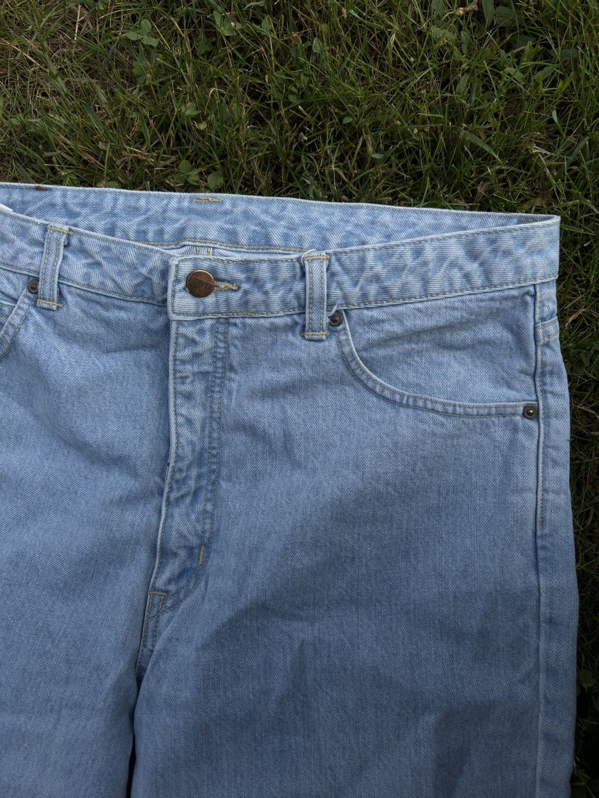 Edwin × Vintage Vintage Edwin Denim Jeans Light Blue Size US 36 / EU 52 - 3 Thumbnail