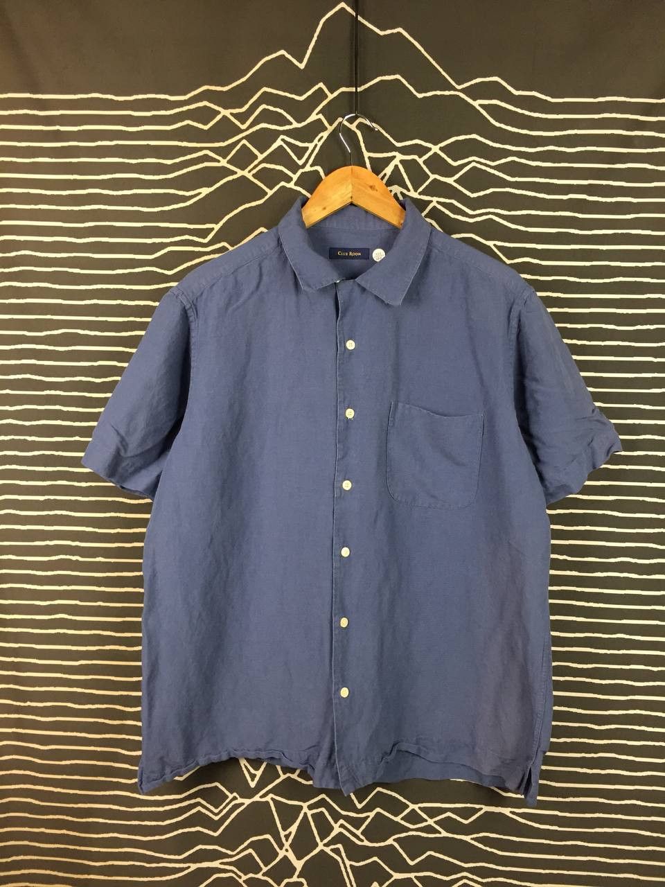 Club Room Club Room Medium Blue Linen Rayon Blend Camp Shirt Size US M / EU 48-50 / 2 - 2 Thumbnail