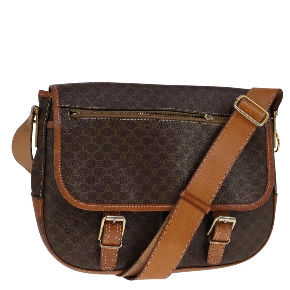 Celine CELINE Macadam Canvas Shoulder Bag Pvc Leather Gold Brown Size ONE SIZE - 1 Thumbnail